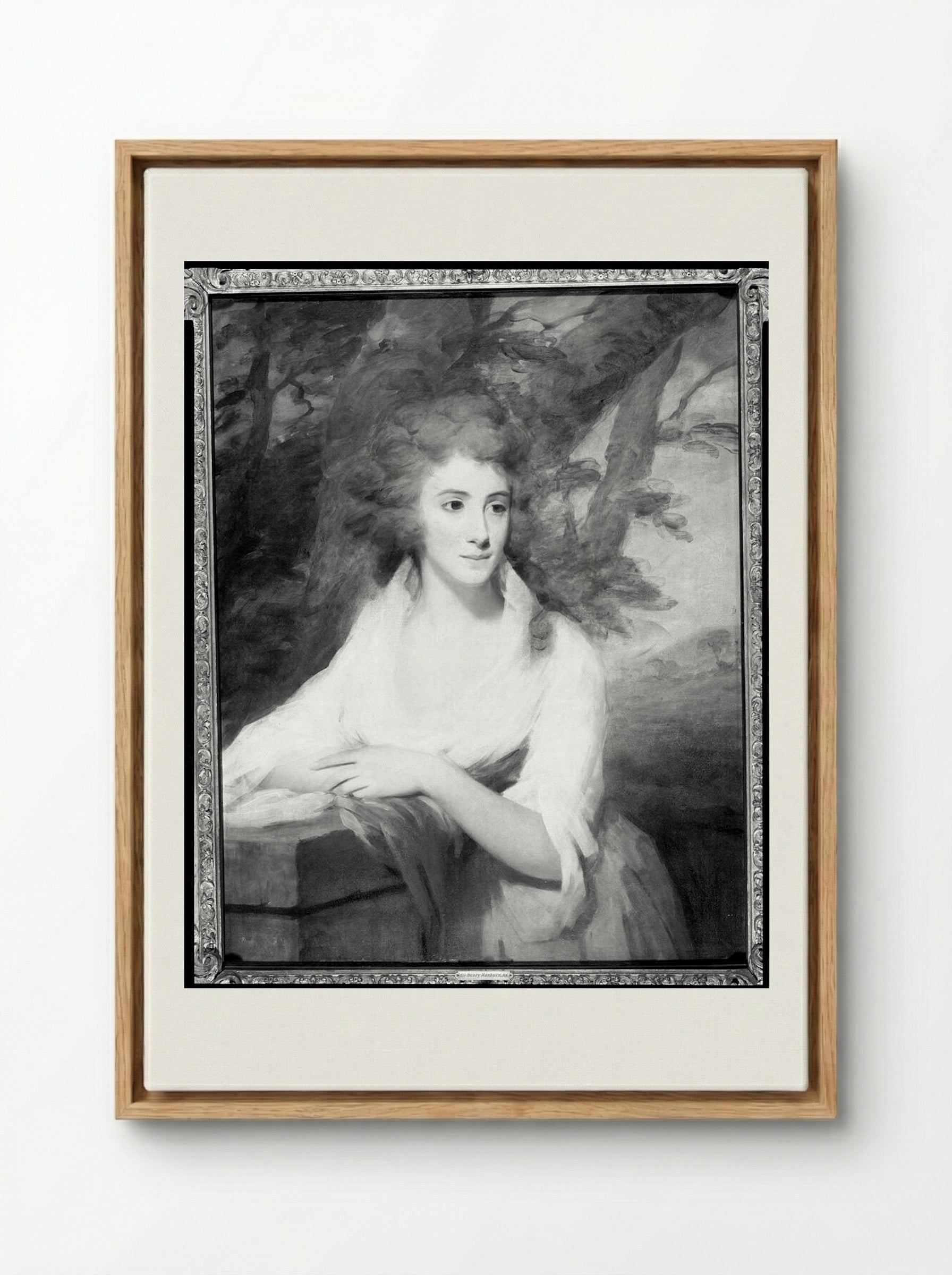 Mary Ann Leslie Rutherford (Mrs. John Rutherford of Edgeston) - Henry Raeburn - Framed Canvas Wood