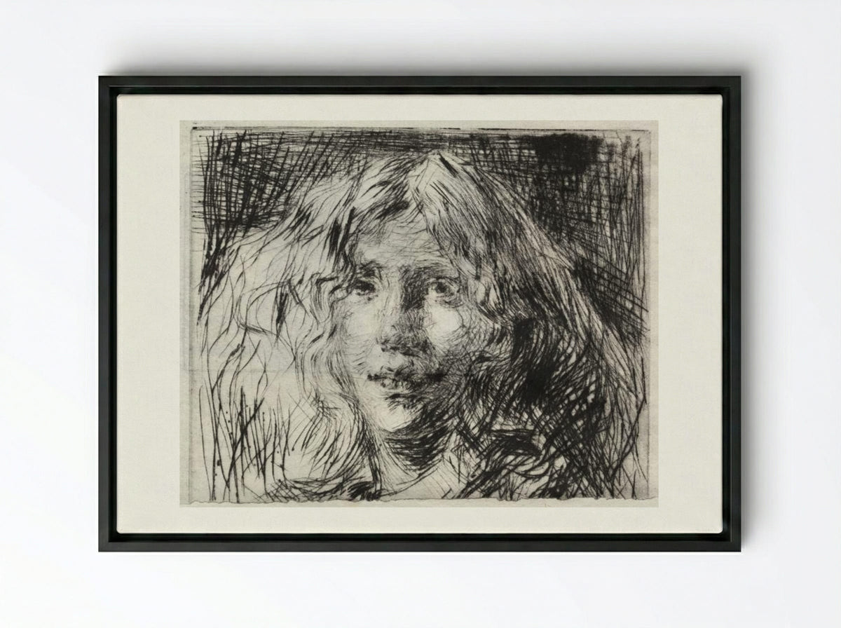 La Belle Irlandaise - James McNeill Whistler - Framed Canvas Black