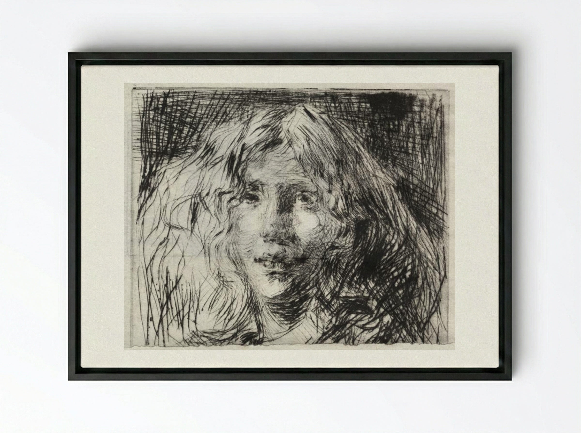 La Belle Irlandaise - James McNeill Whistler - Framed Canvas Black
