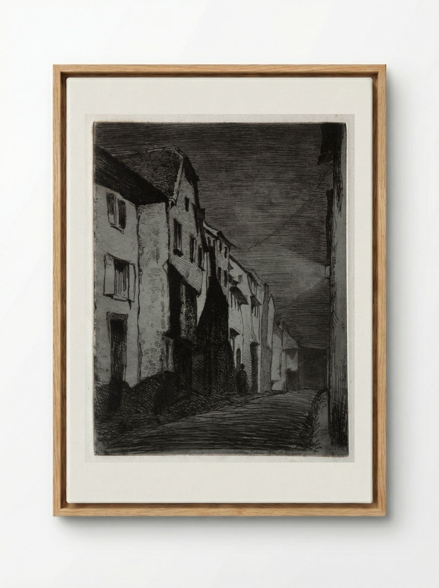 Street at Saverne - James McNeill Whistler - Framed Canvas Wood