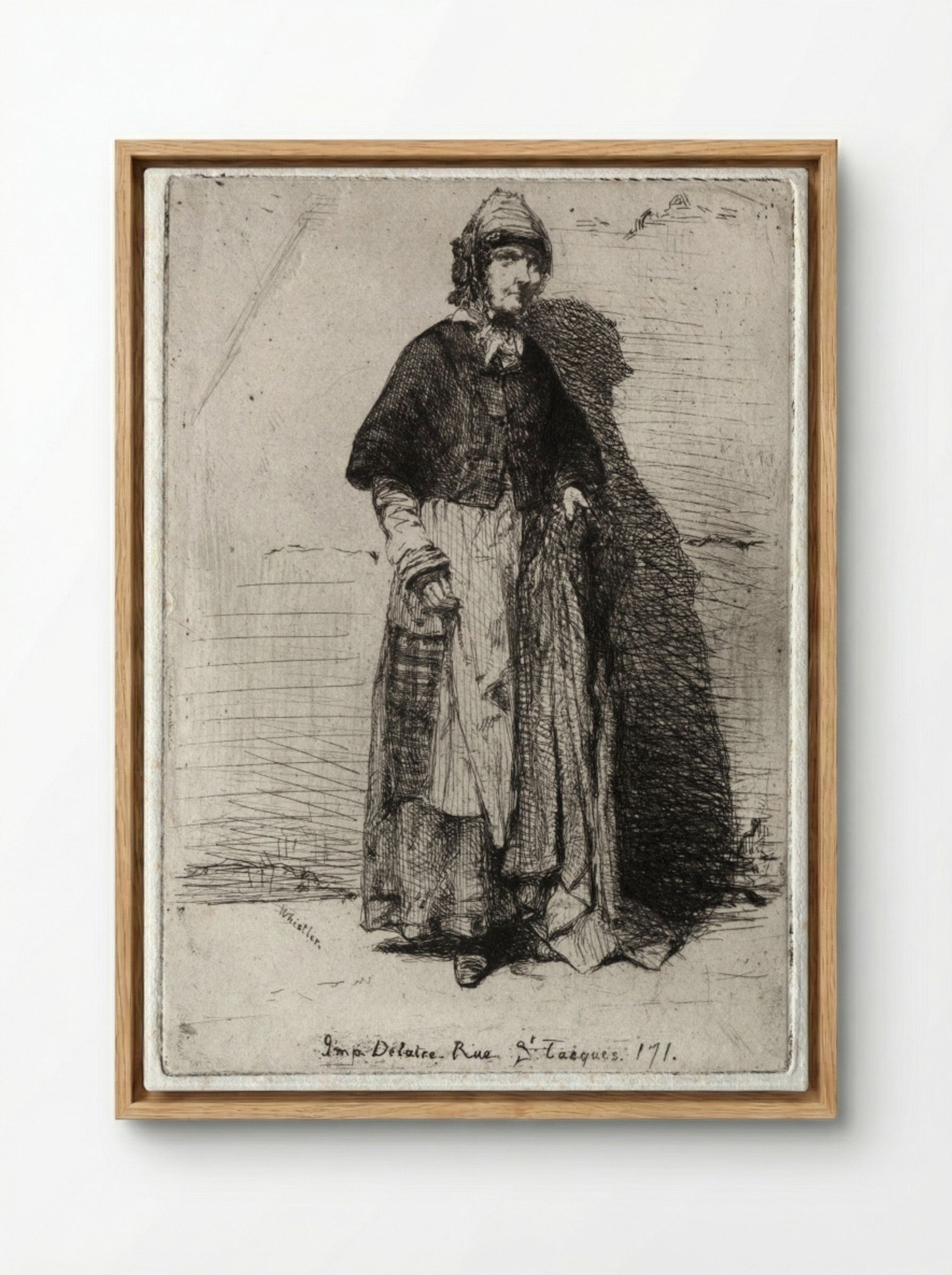 La Mère Gérard - James McNeill Whistler - Framed Canvas Wood