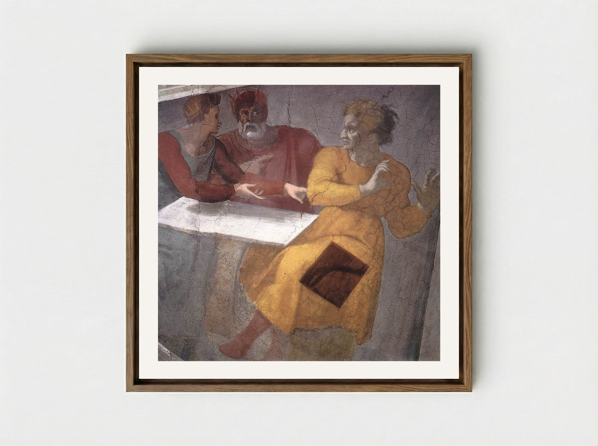 The Punishment of Haman - Michelangelo Buonarroti - Framed Canvas Wood