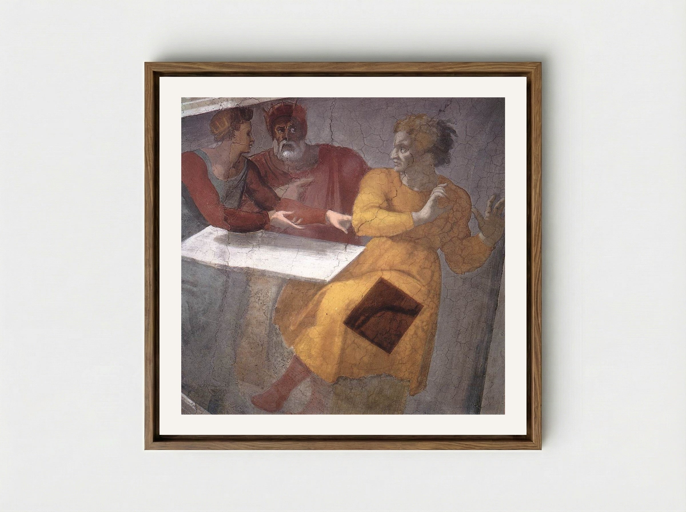 The Punishment of Haman - Michelangelo Buonarroti - Framed Canvas Wood