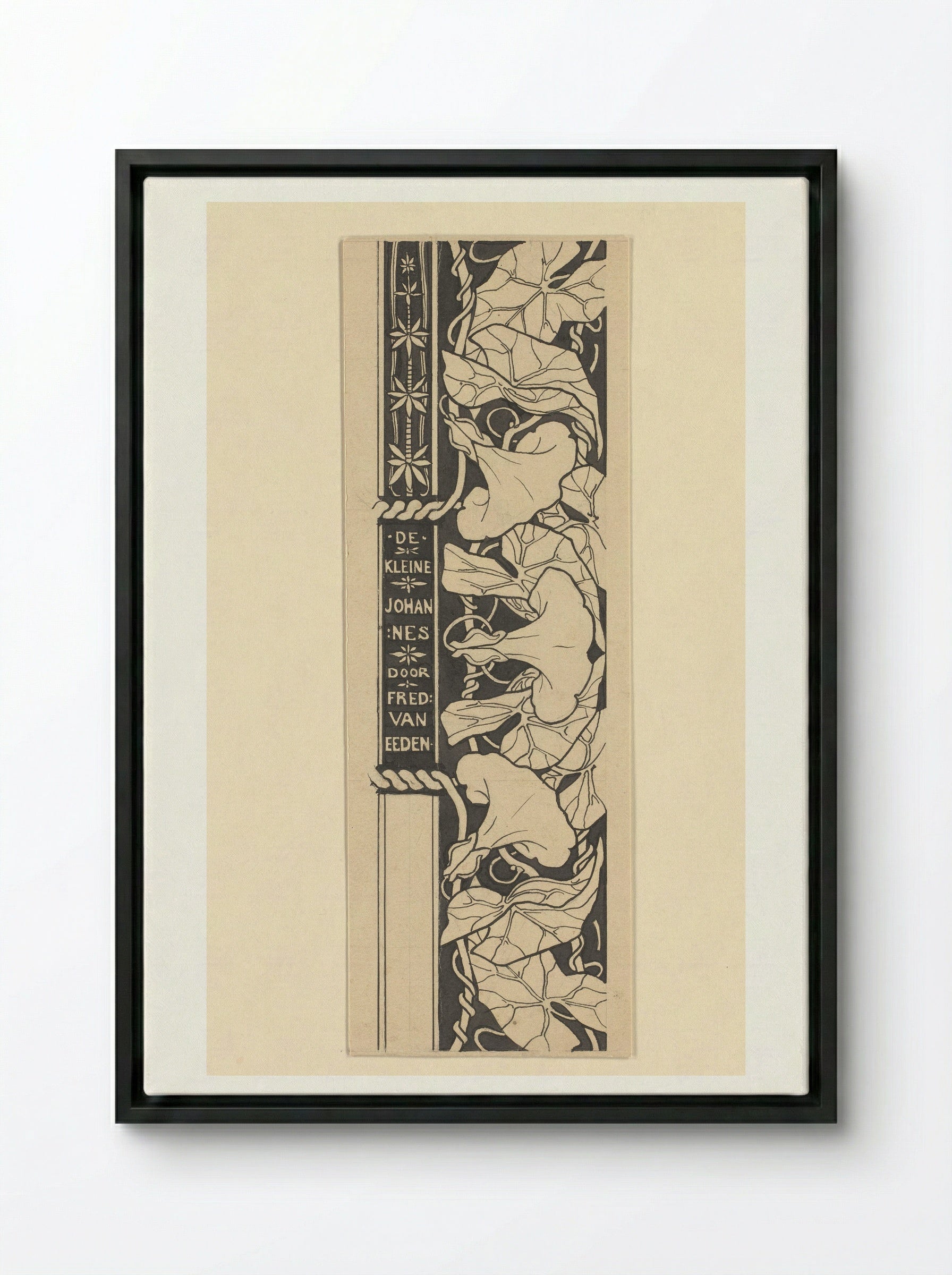 Titeldecoratie met winde - Edzard Koning - Framed Canvas Black