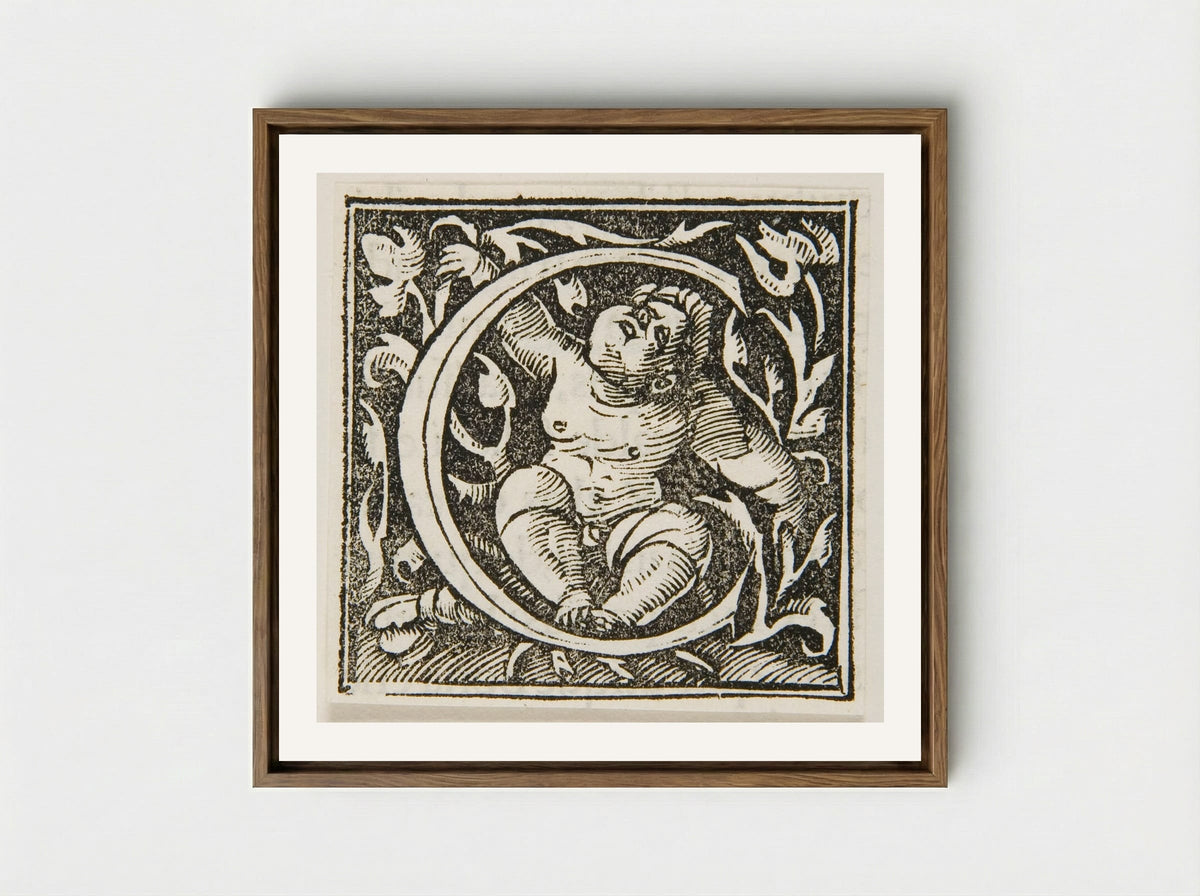 Letter C - Urs Graf - Framed Canvas Wood