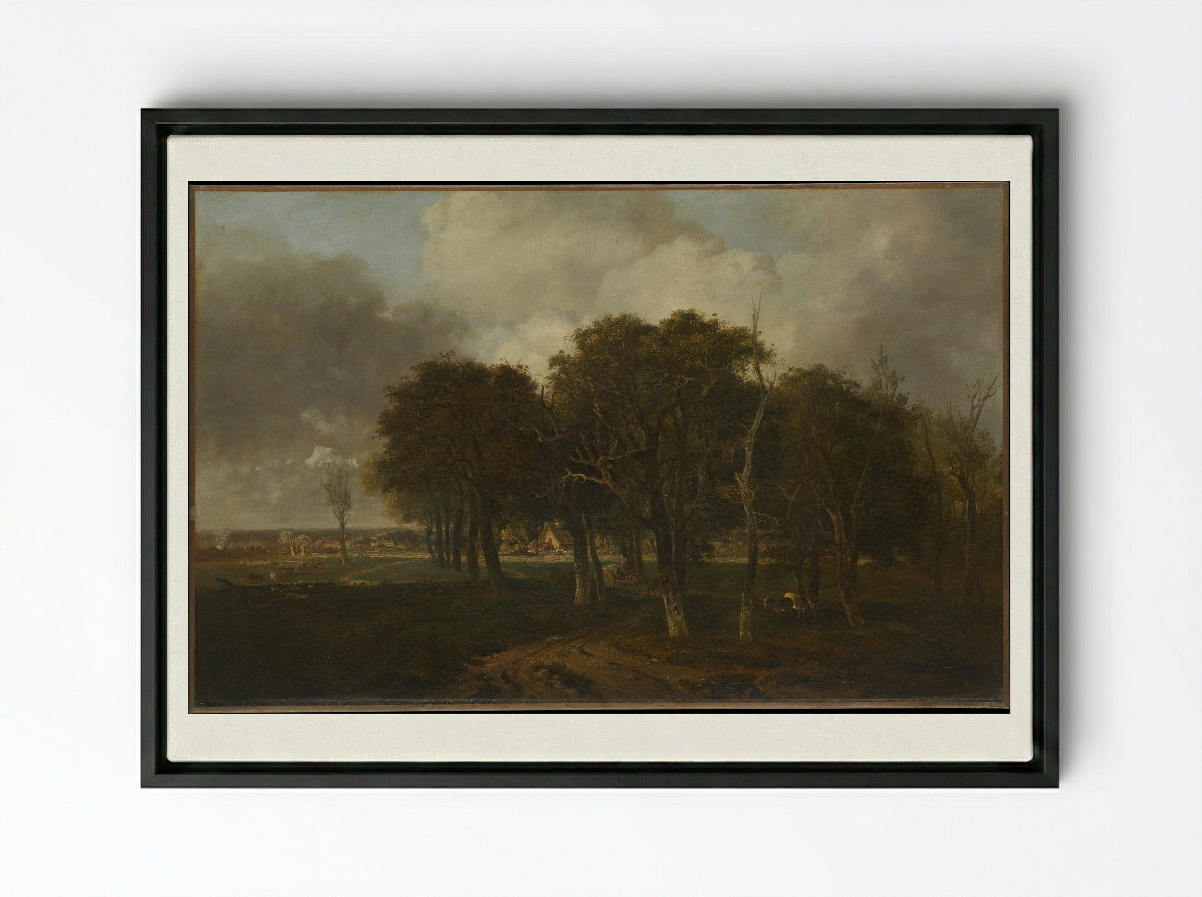 Hautbois Common, Norfolk - John Crome - Framed Canvas Black