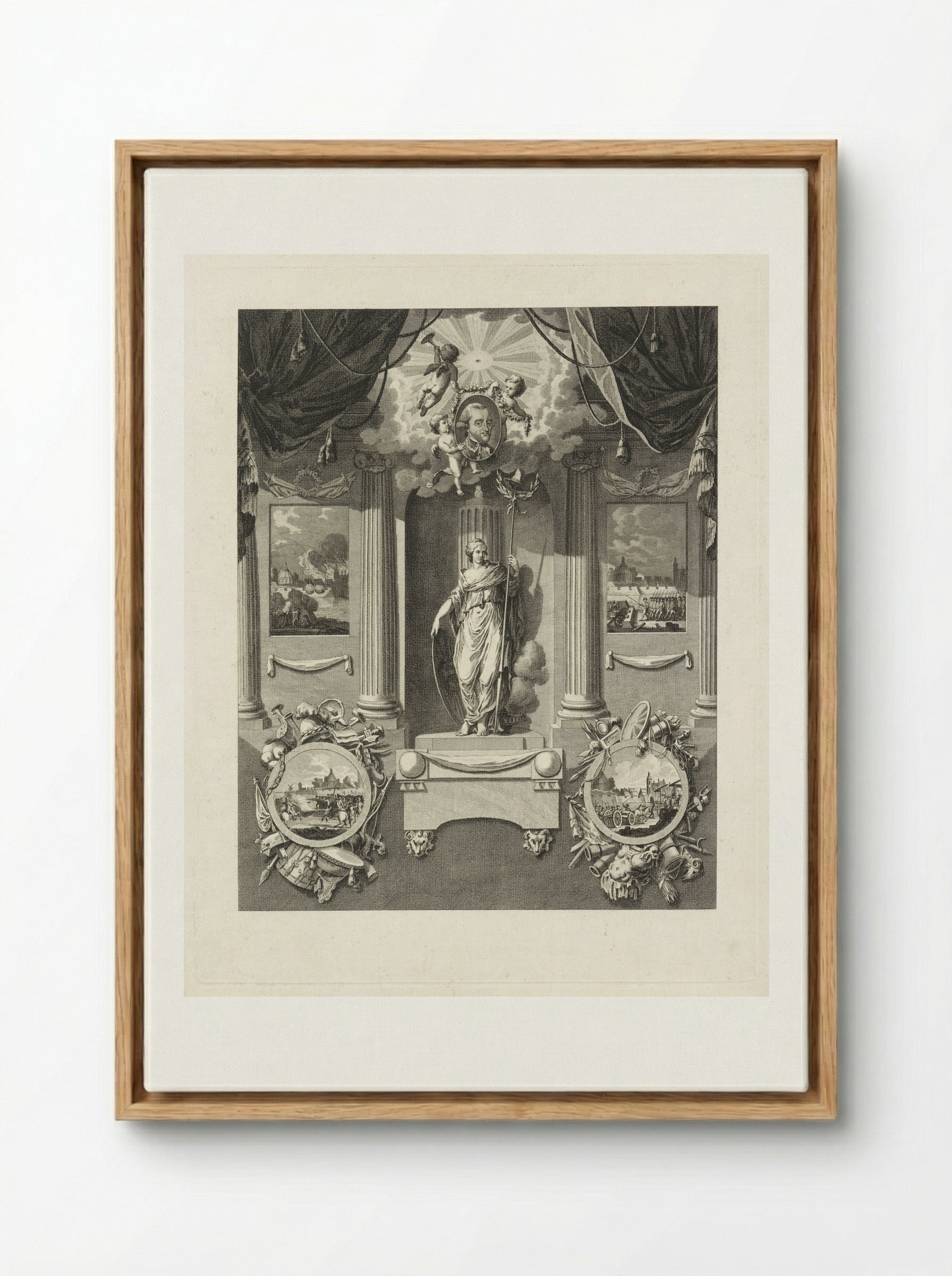 Erezuil voor luitenant-generaal Carel Baron van Boetzelaer - Cornelis Brouwer - Framed Canvas Wood