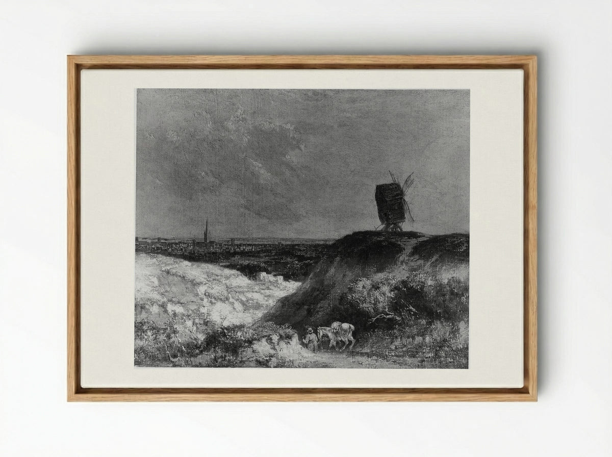 A Windmill near Norwich - John Crome - Framed Canvas Wood