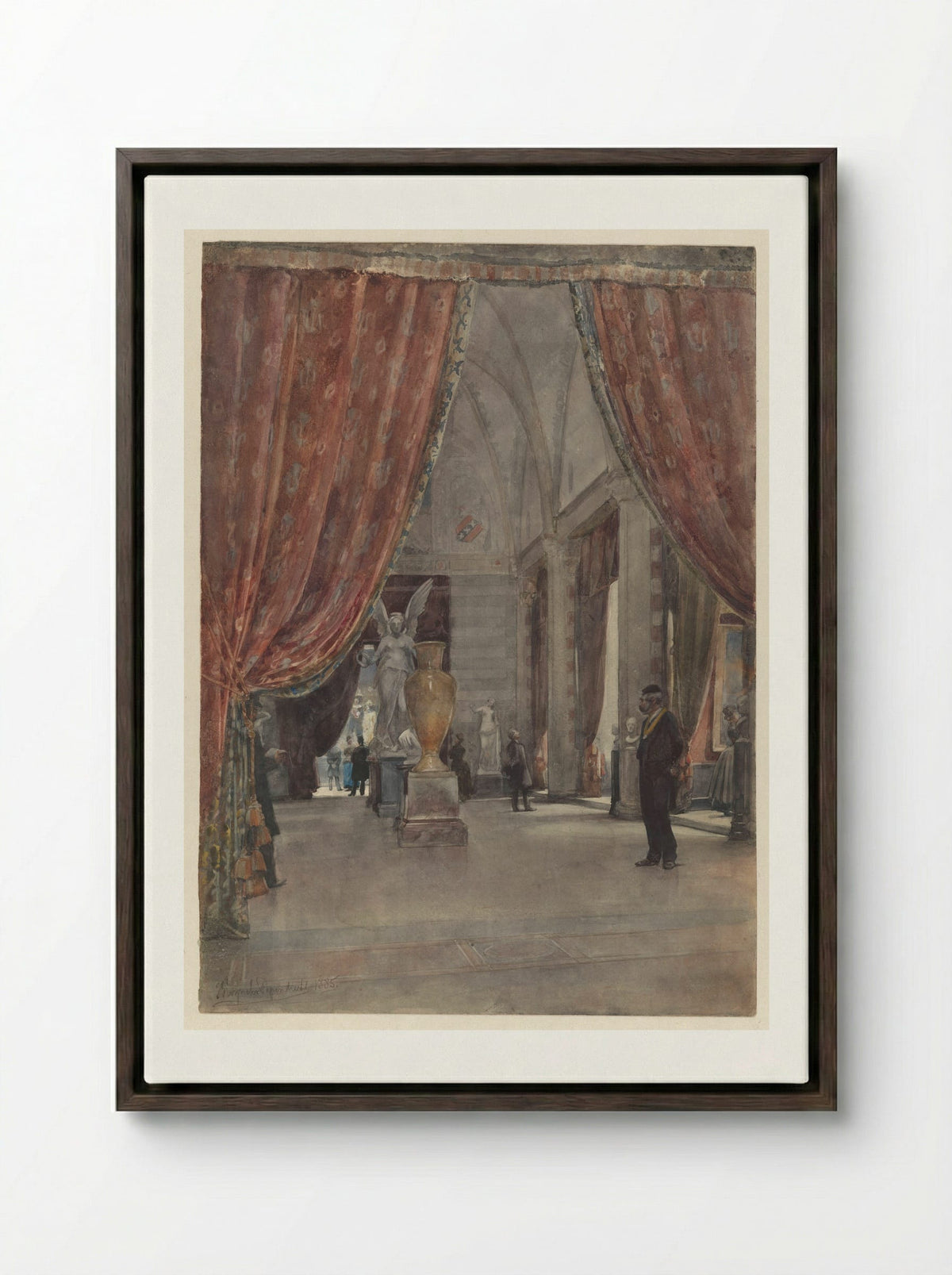 Gang van Bloemgracht 70 te Amsterdam - Jan Hoynck van Papendrecht - Framed Canvas Dark Wood