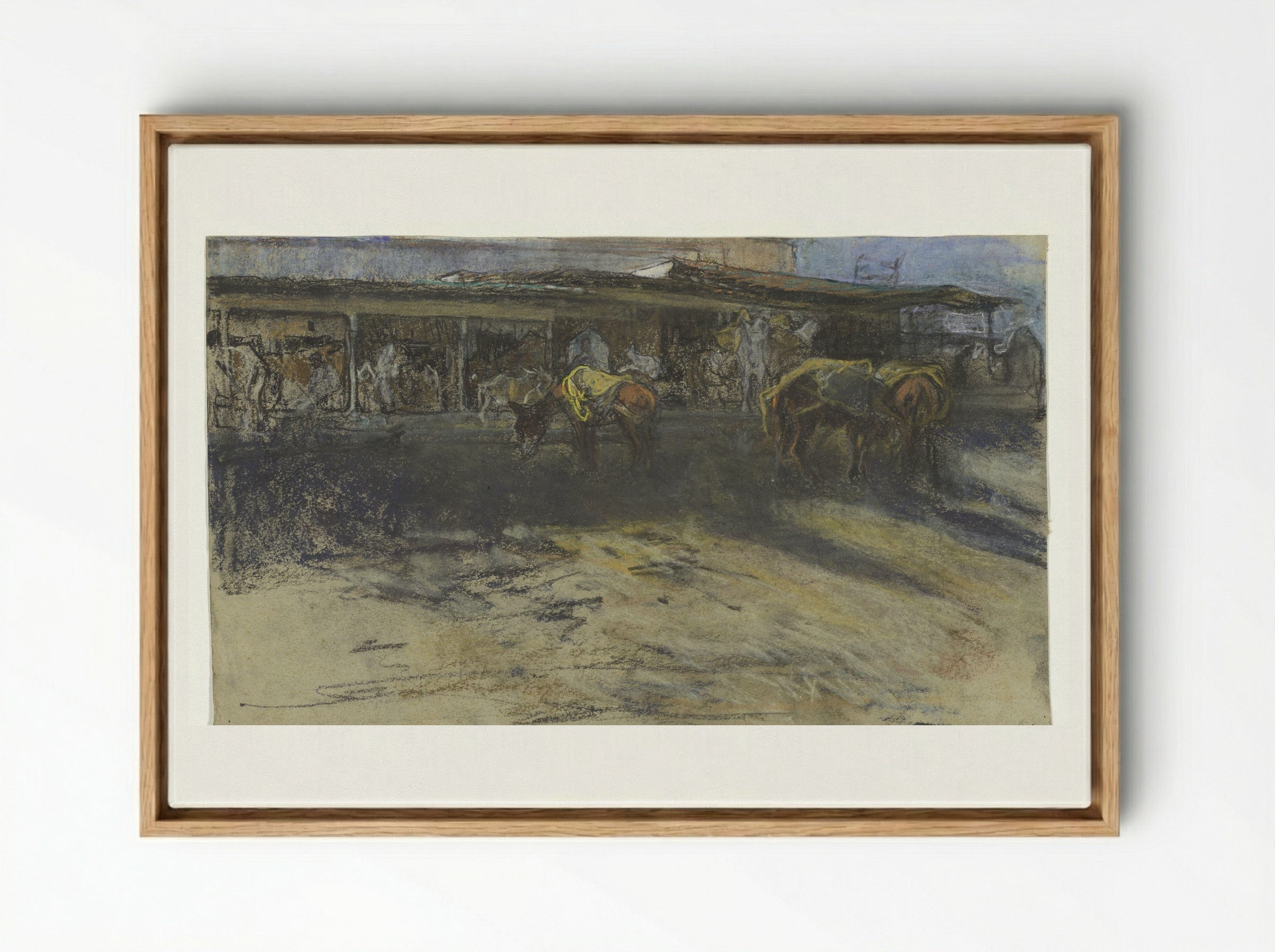 Pakezels op de Grote Markt te Tanger - Jac van Looij - Framed Canvas Wood