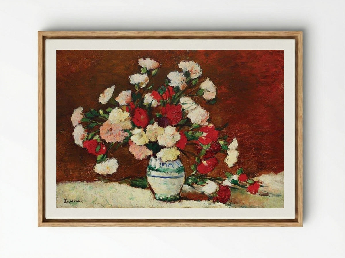 Carnations - Stefan Luchian - Framed Canvas Wood