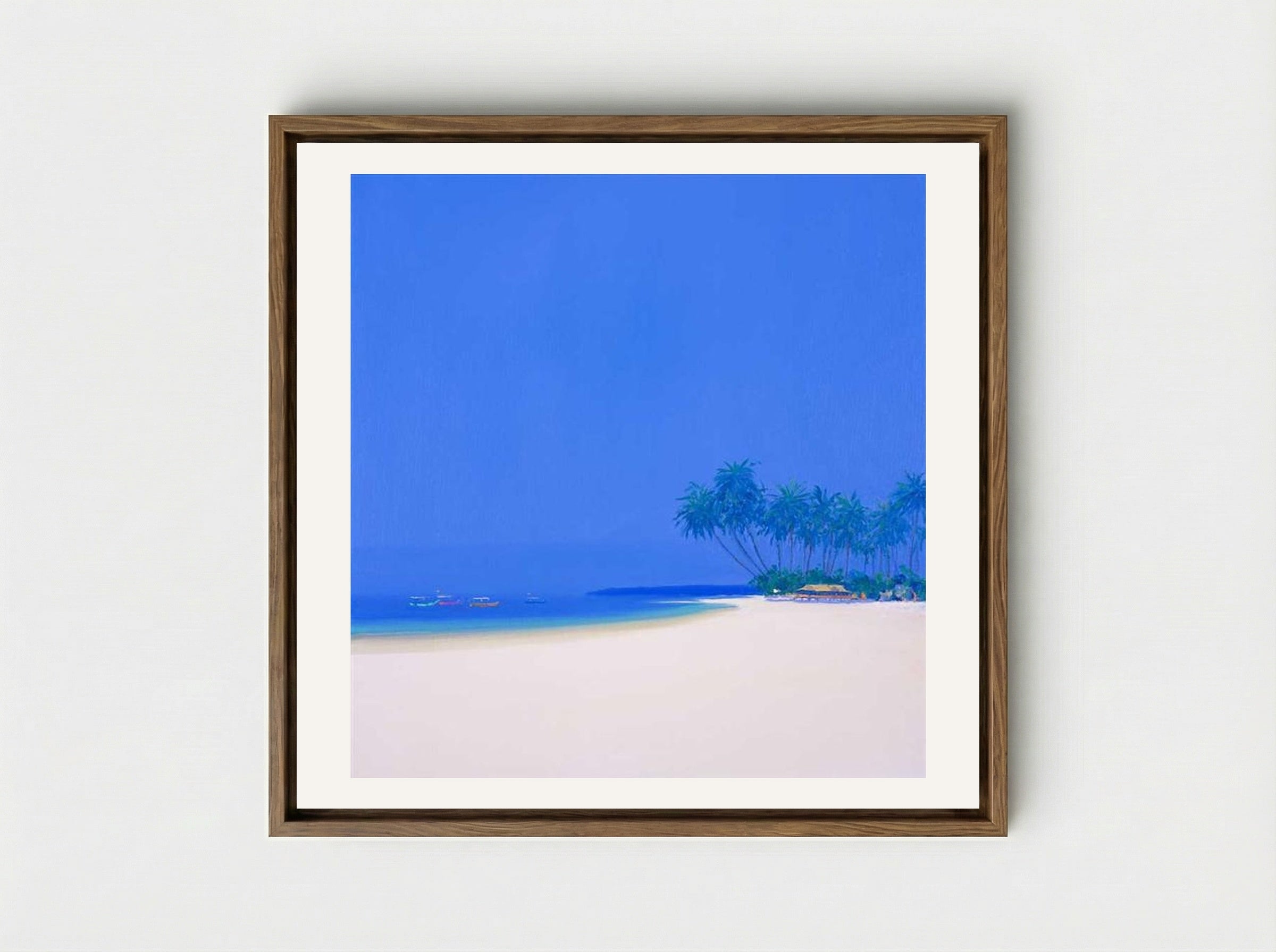 Coconut Beach - John Miller - Framed Canvas Wood