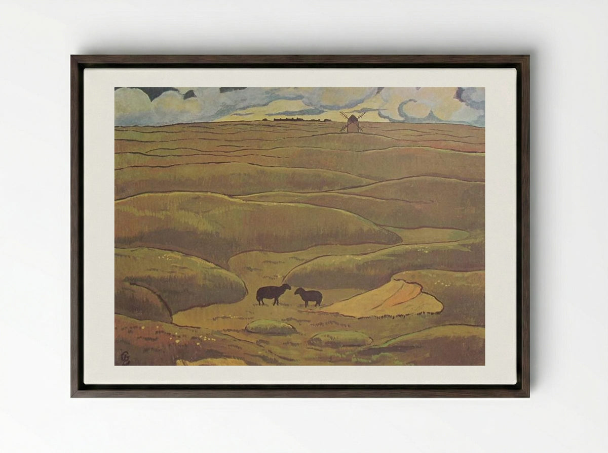 Rams, The Year - Georges Lacombe - Framed Canvas Dark Wood
