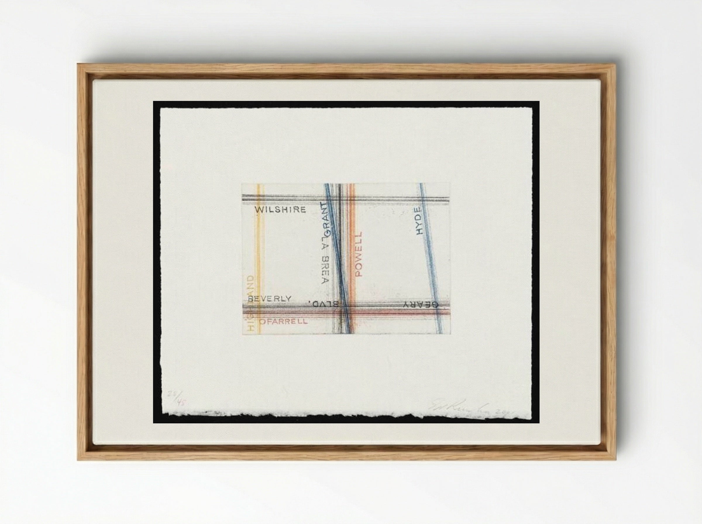 Los Francisco San Angeles - Edward Ruscha - Framed Canvas Wood