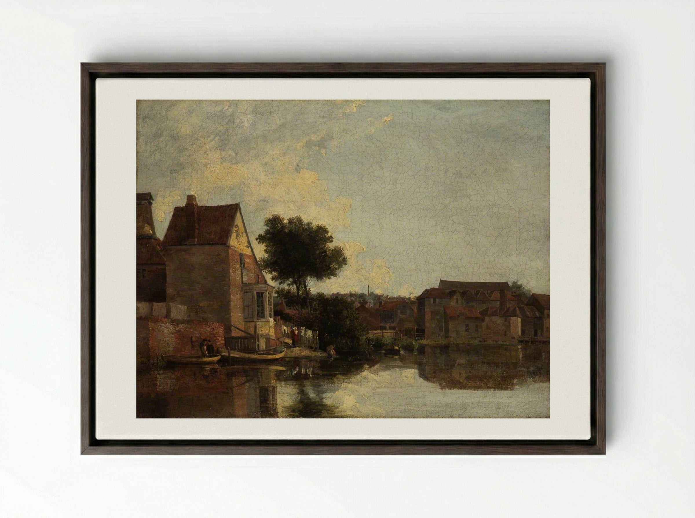 Back of the Mills - John Crome - Framed Canvas Dark Wood