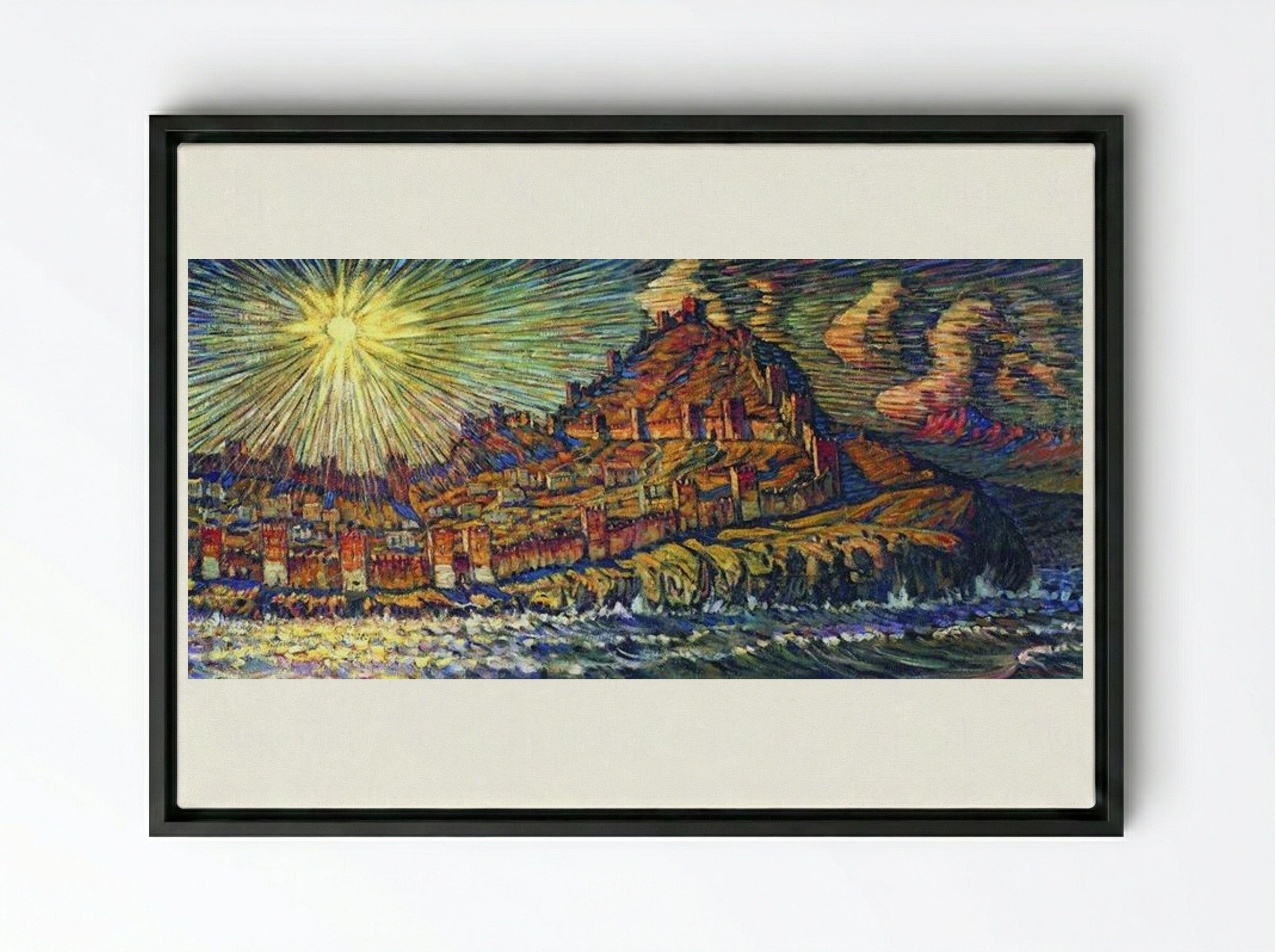 Genoese Fortress - Konstantin Bogaevsky - Framed Canvas Black
