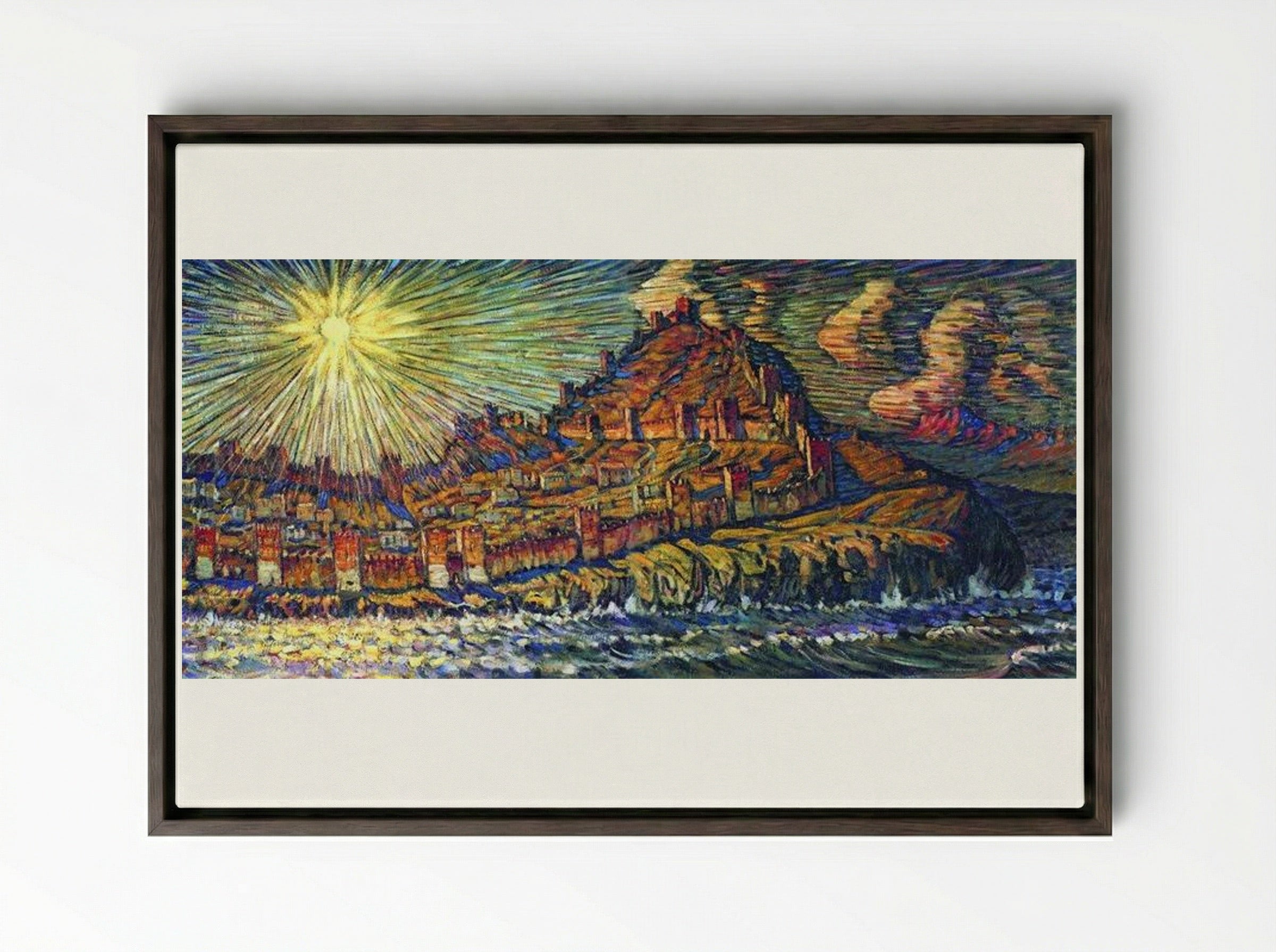 Genoese Fortress - Konstantin Bogaevsky - Framed Canvas Dark Wood