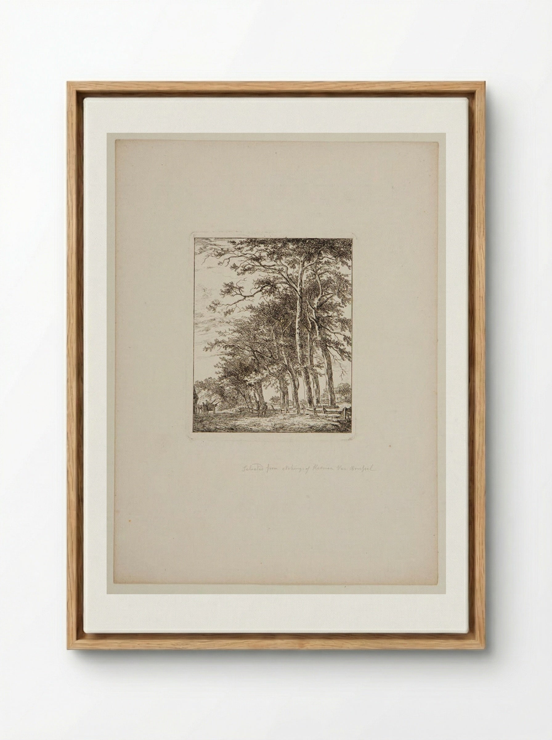 Plate V (Tree-Lined Path) - Hermanus van Brussel - Framed Canvas Wood