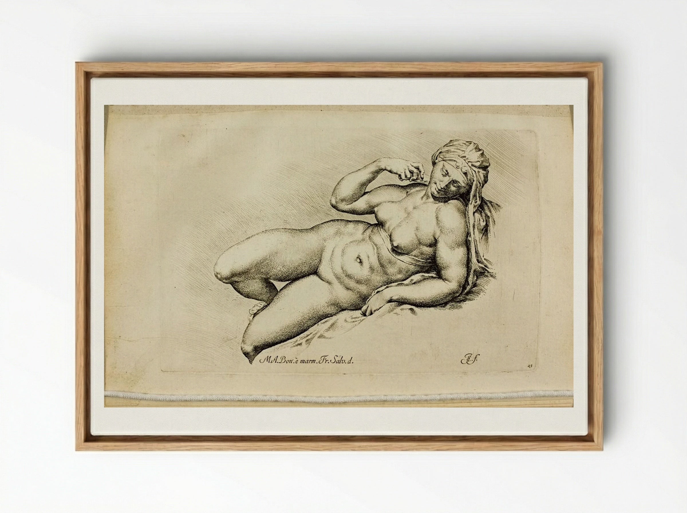 Plate 23: Aurora (Dawn) - Jan de Bisschop - Framed Canvas Wood