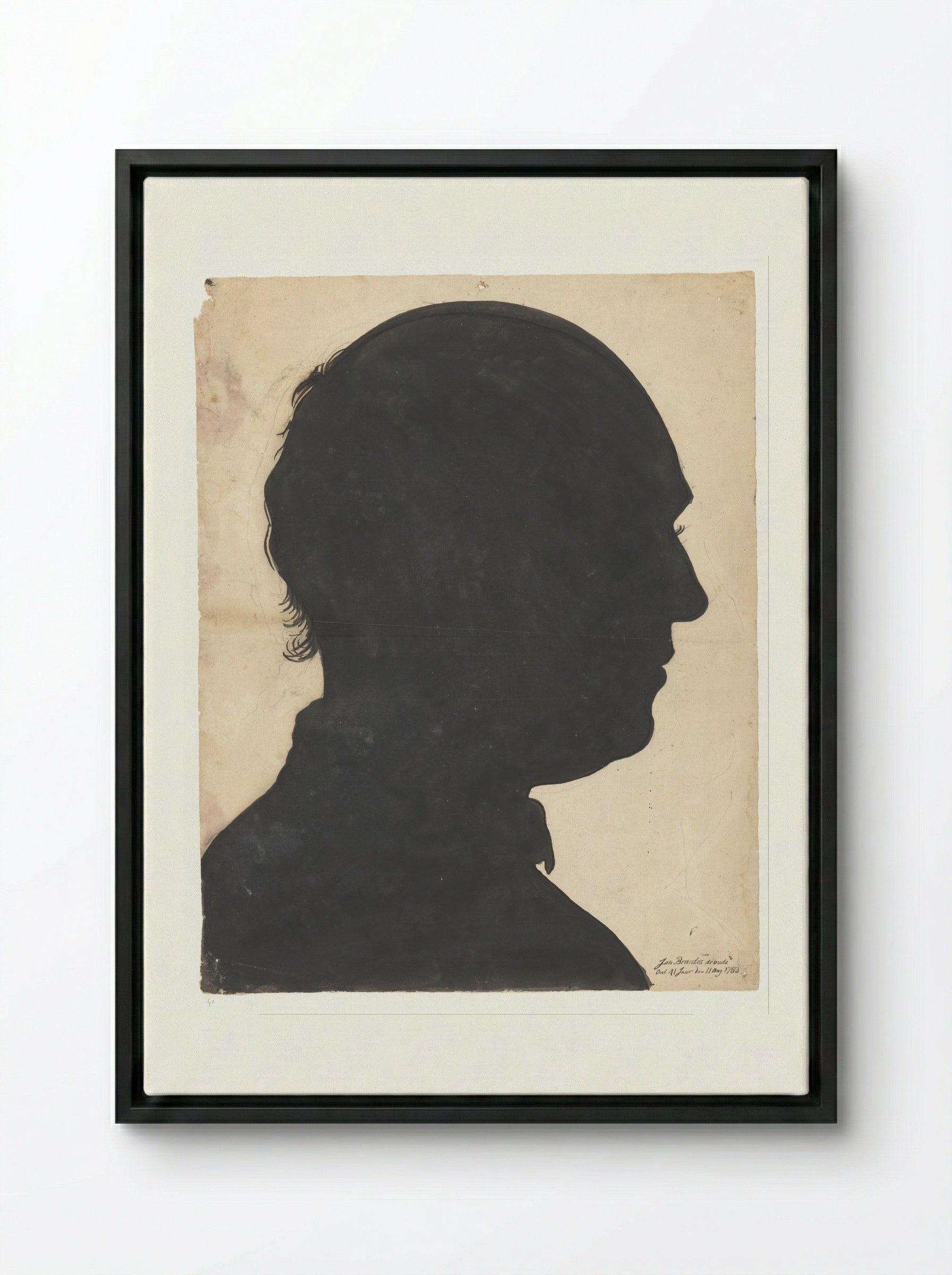 Portret van een Boeginees - Jan Brandes - Framed Canvas Black