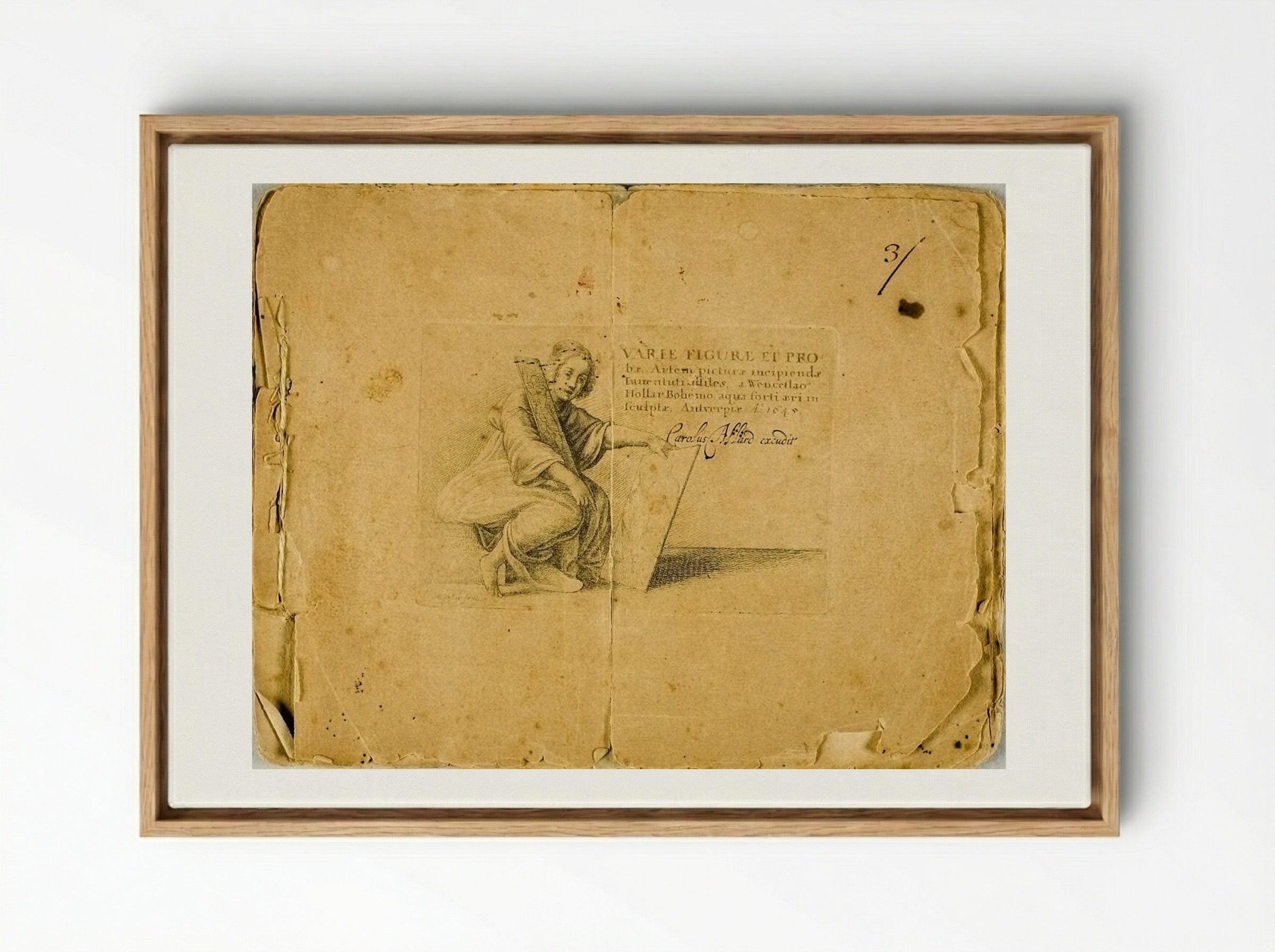 Varie figurae et probae - Wenceslaus Hollar - Framed Canvas Wood