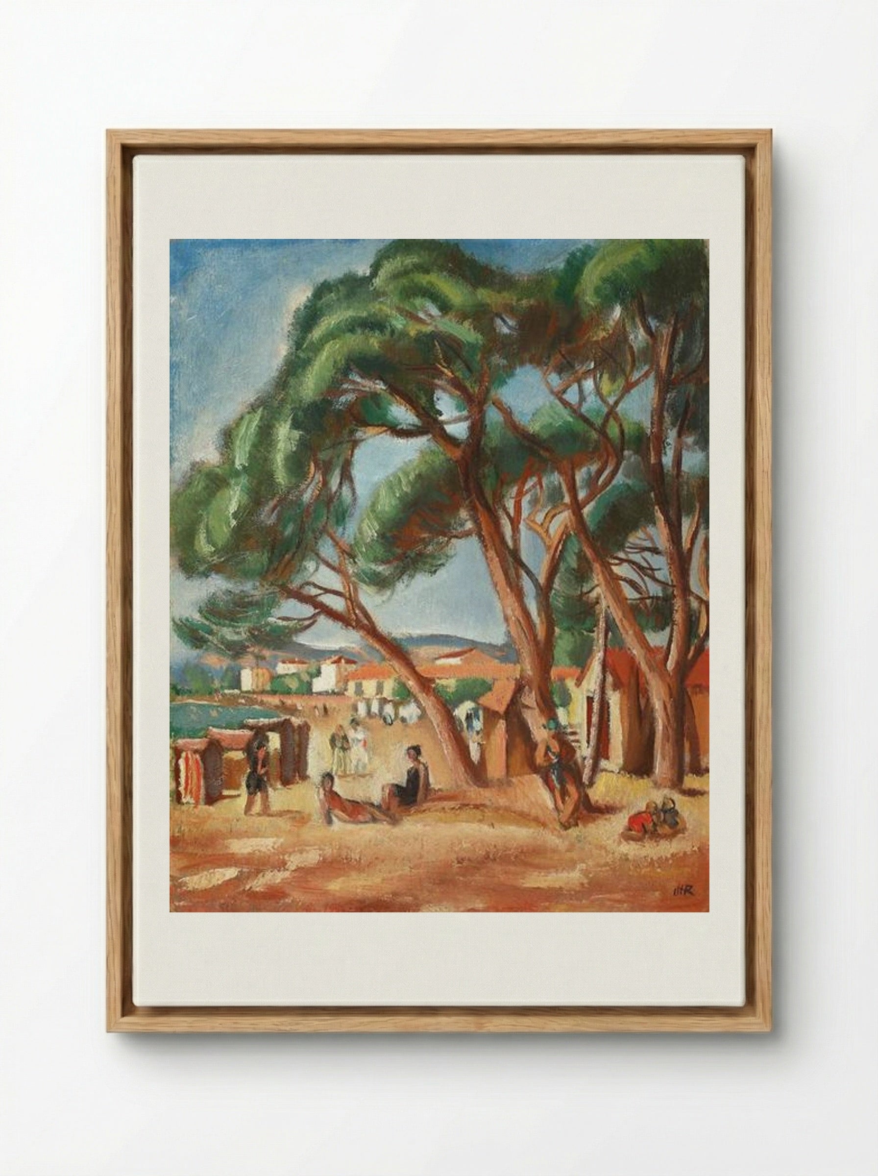Southern France Beach - Iosif Iser - Framed Canvas Wood