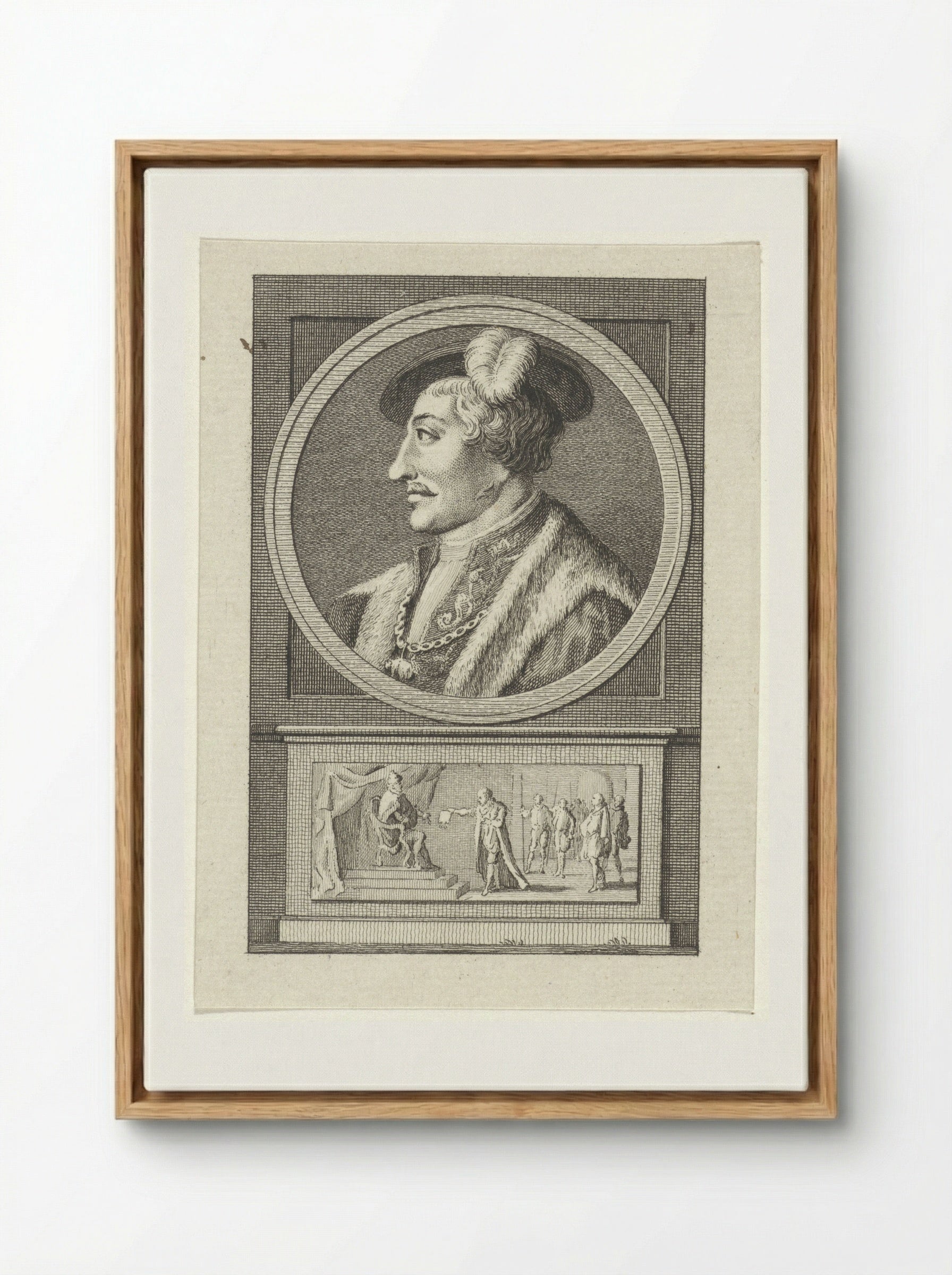 Portrait of an Unknown Man - Reinier Vinkeles - Framed Canvas Wood