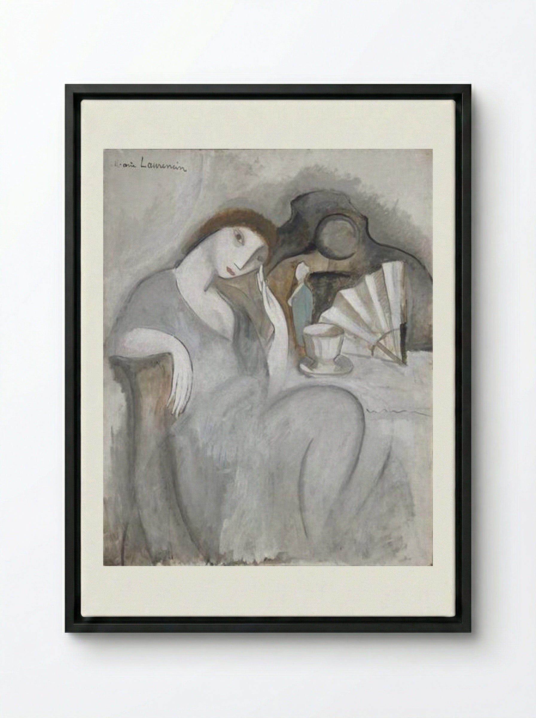 The Dancer - Marie Laurencin - Framed Canvas Black