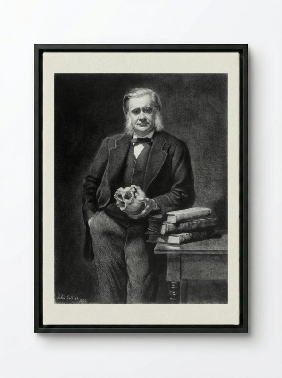 Thomas Henry Huxley - John Collier - Framed Canvas Black