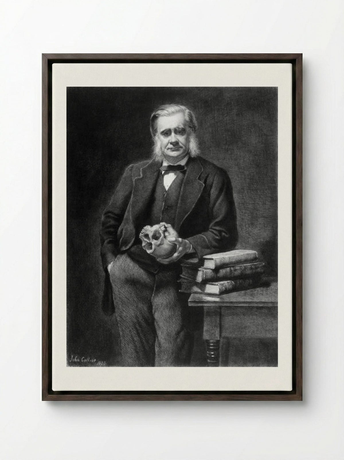 Thomas Henry Huxley - John Collier - Framed Canvas Dark Wood