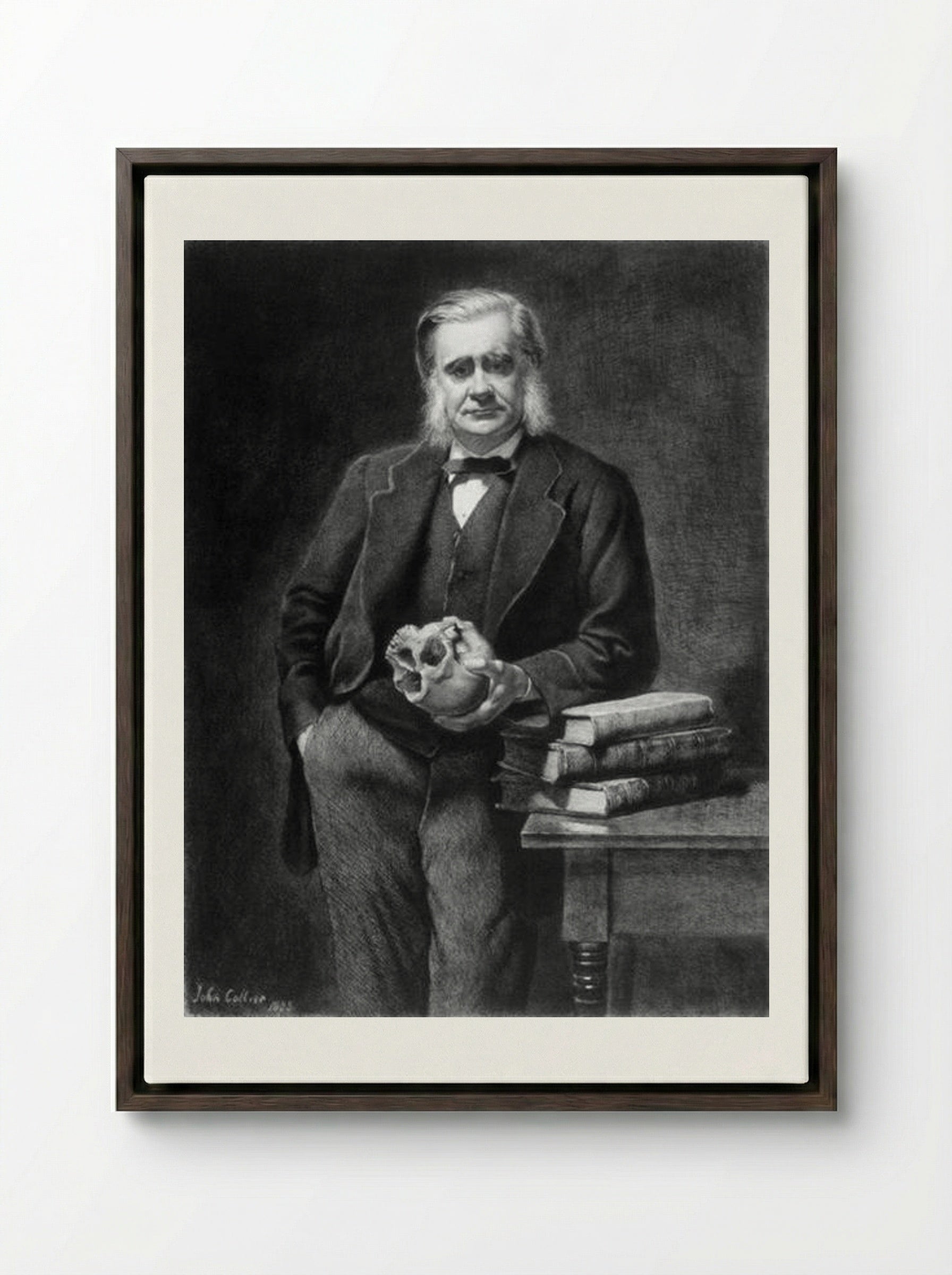 Thomas Henry Huxley - John Collier - Framed Canvas Dark Wood