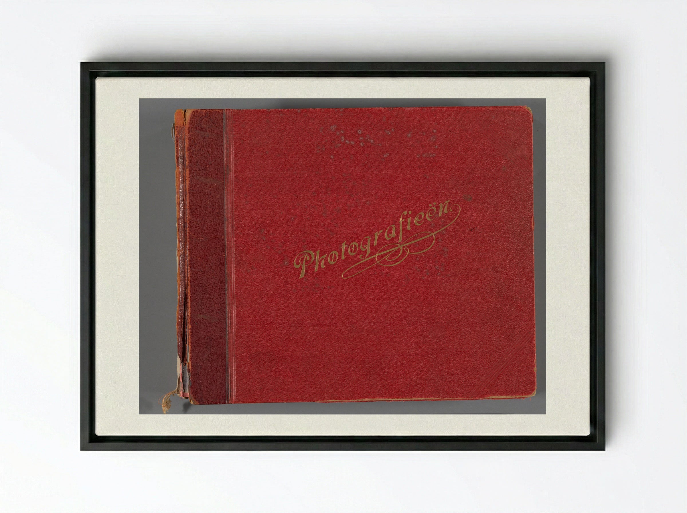 Untitled (Photo Album Cover, 1938-1939) - Eva Charlotte Pennink-Boelen - Framed Canvas Black