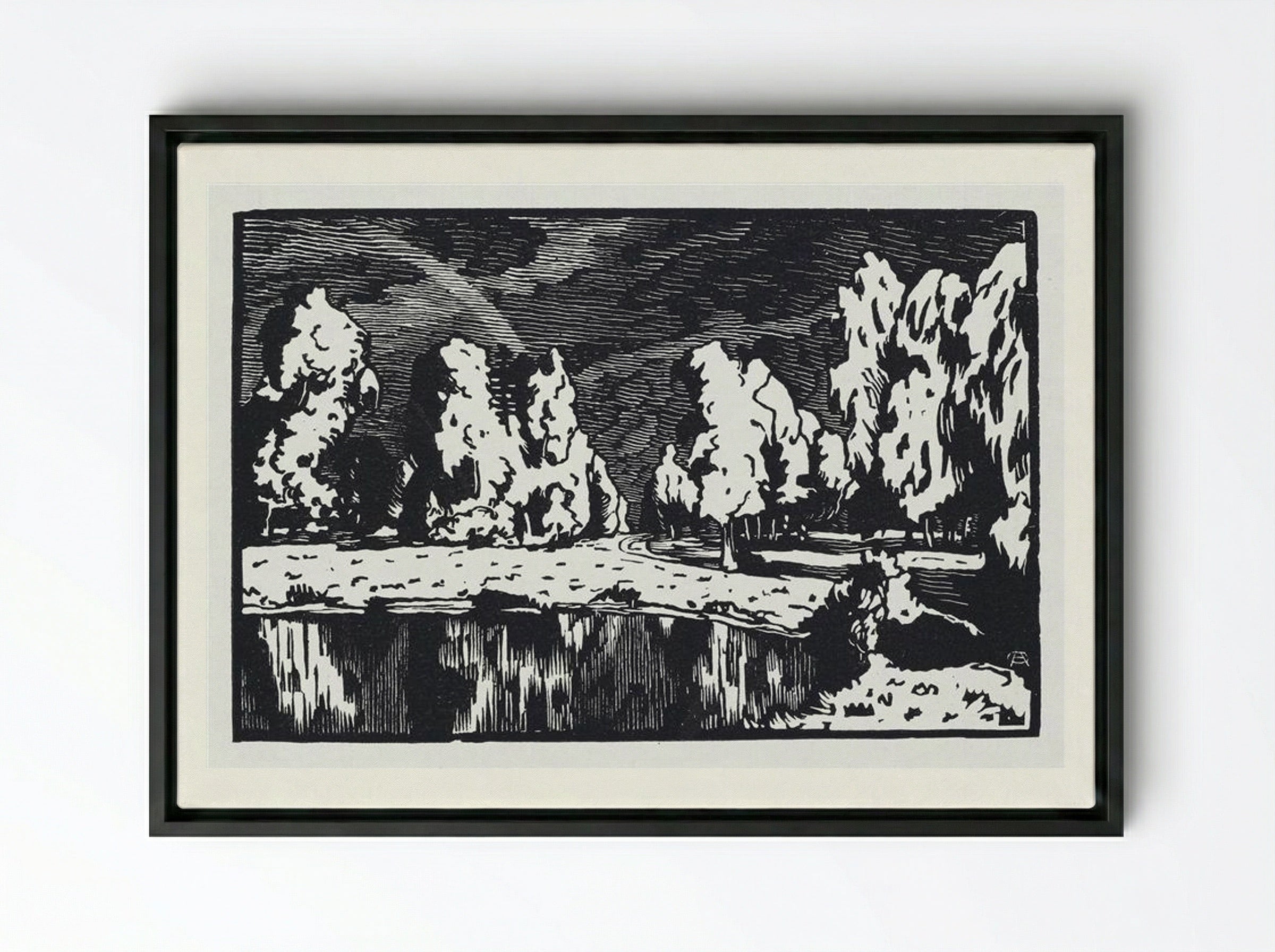Rainbow - Anna Ostroumova-Lebedeva - Framed Canvas Black
