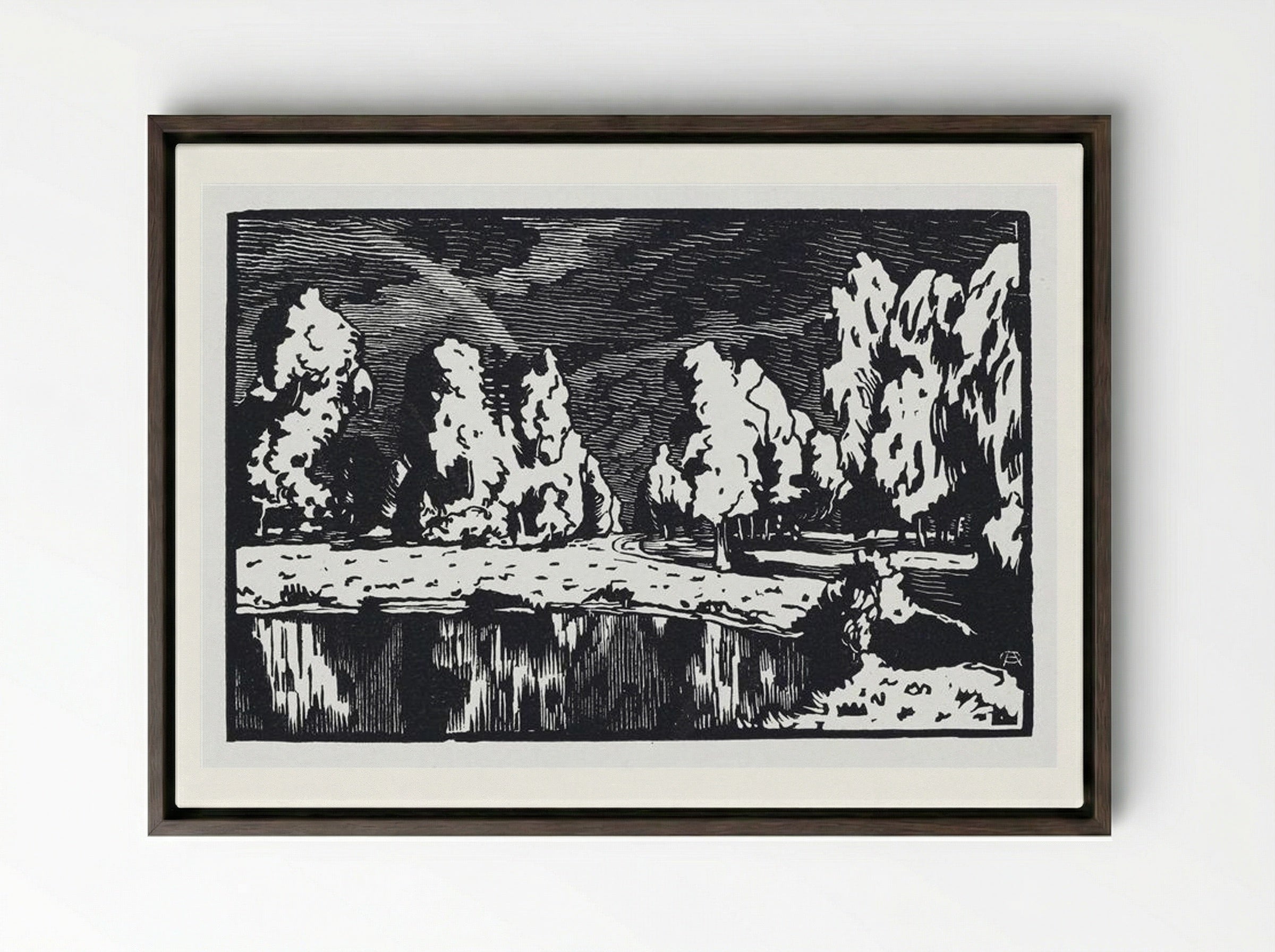 Rainbow - Anna Ostroumova-Lebedeva - Framed Canvas Dark Wood