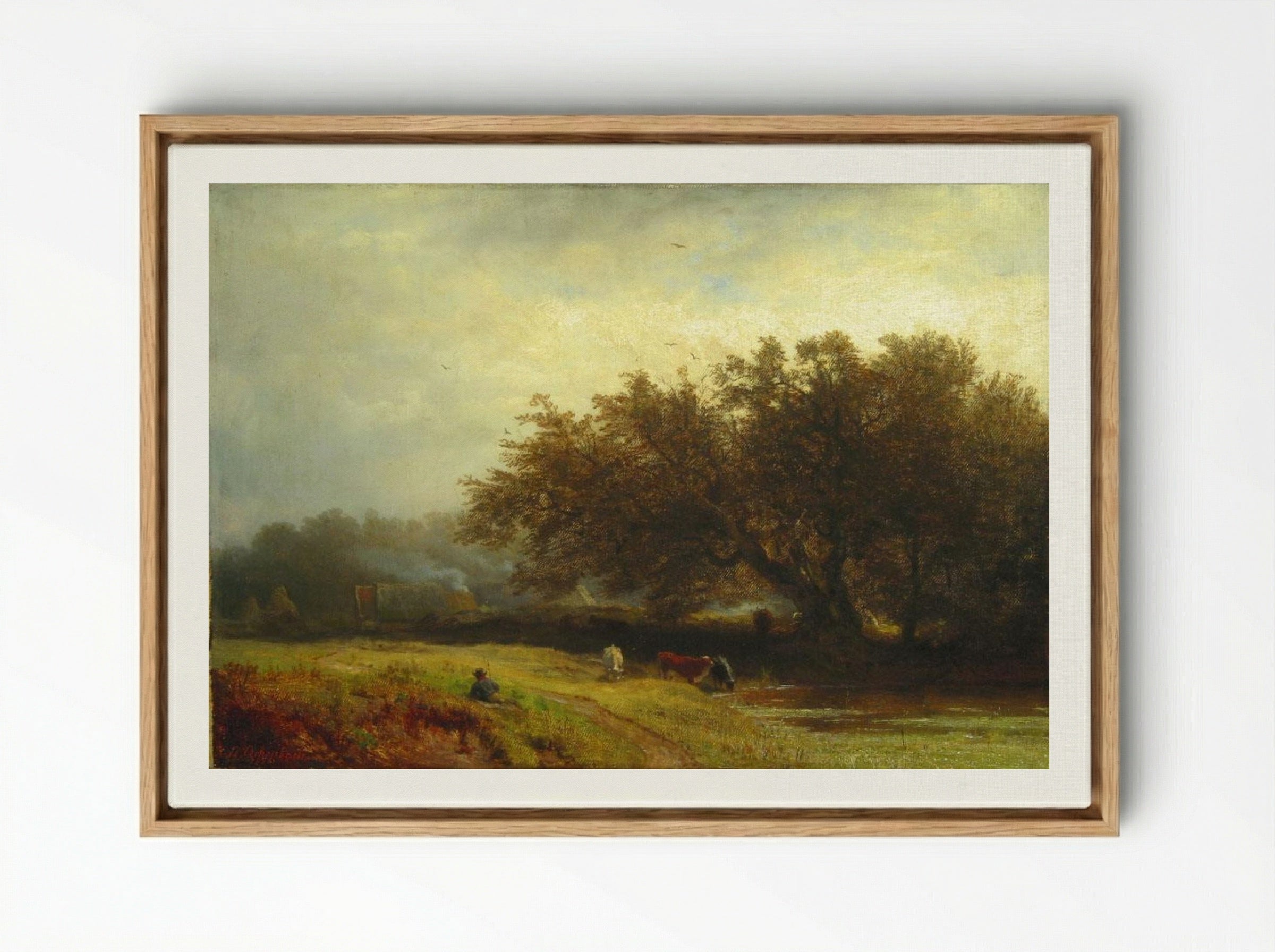 Hermitage - Andreas Achenbach - Framed Canvas Wood