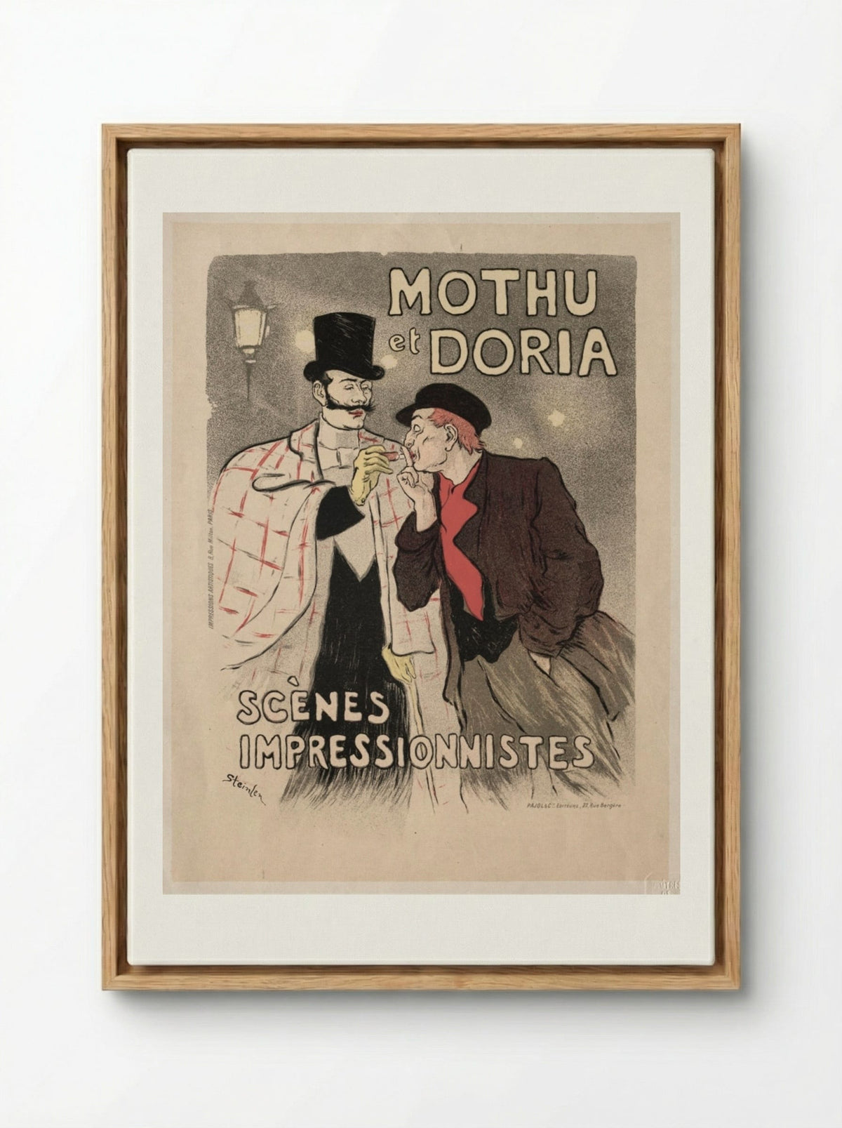 Mothu et Doria - Scènes impressionnistes - Théophile Alexandre Steinlen - Framed Canvas Wood