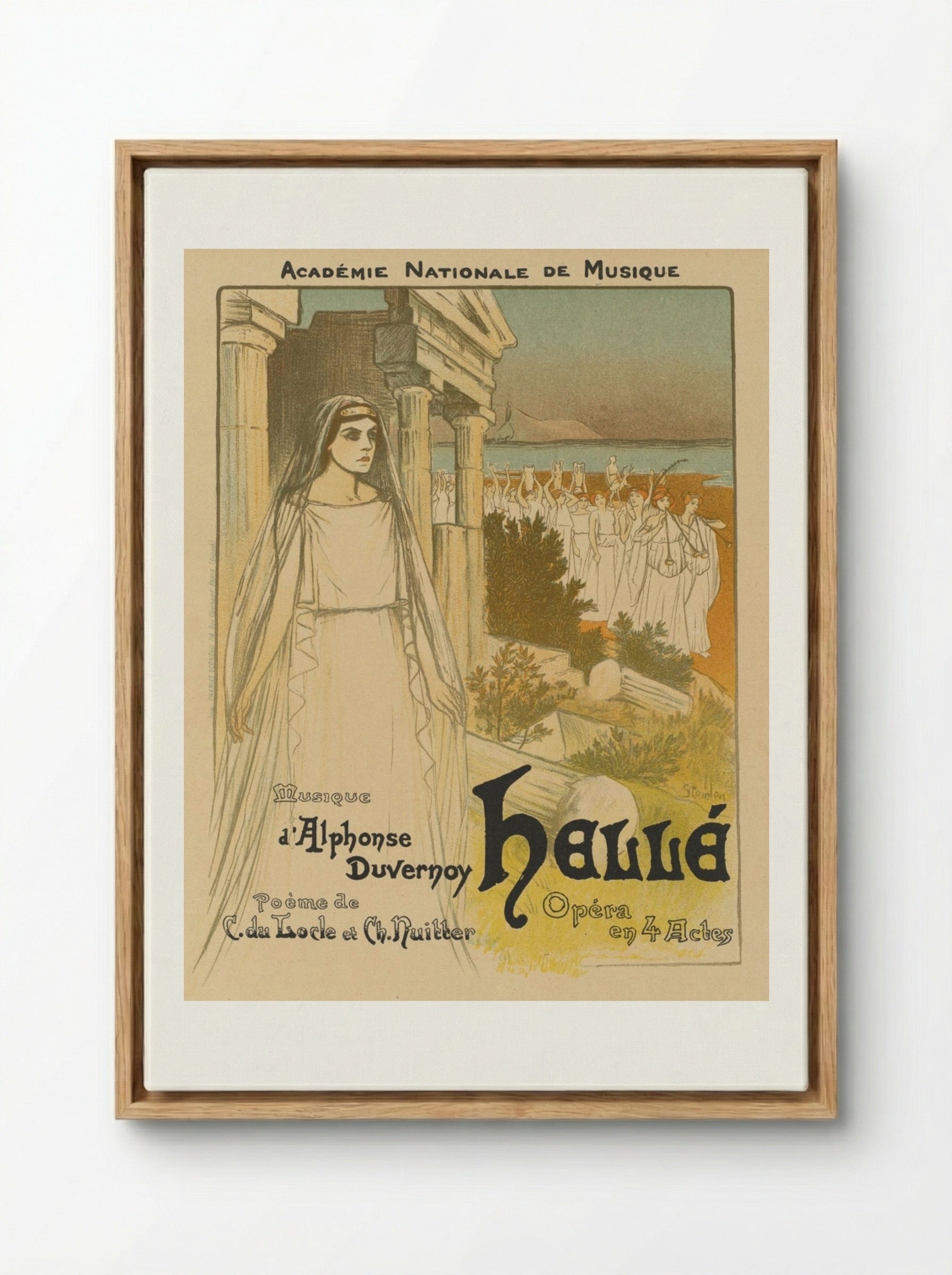 Hellé - Théophile Alexandre Steinlen - Framed Canvas Wood