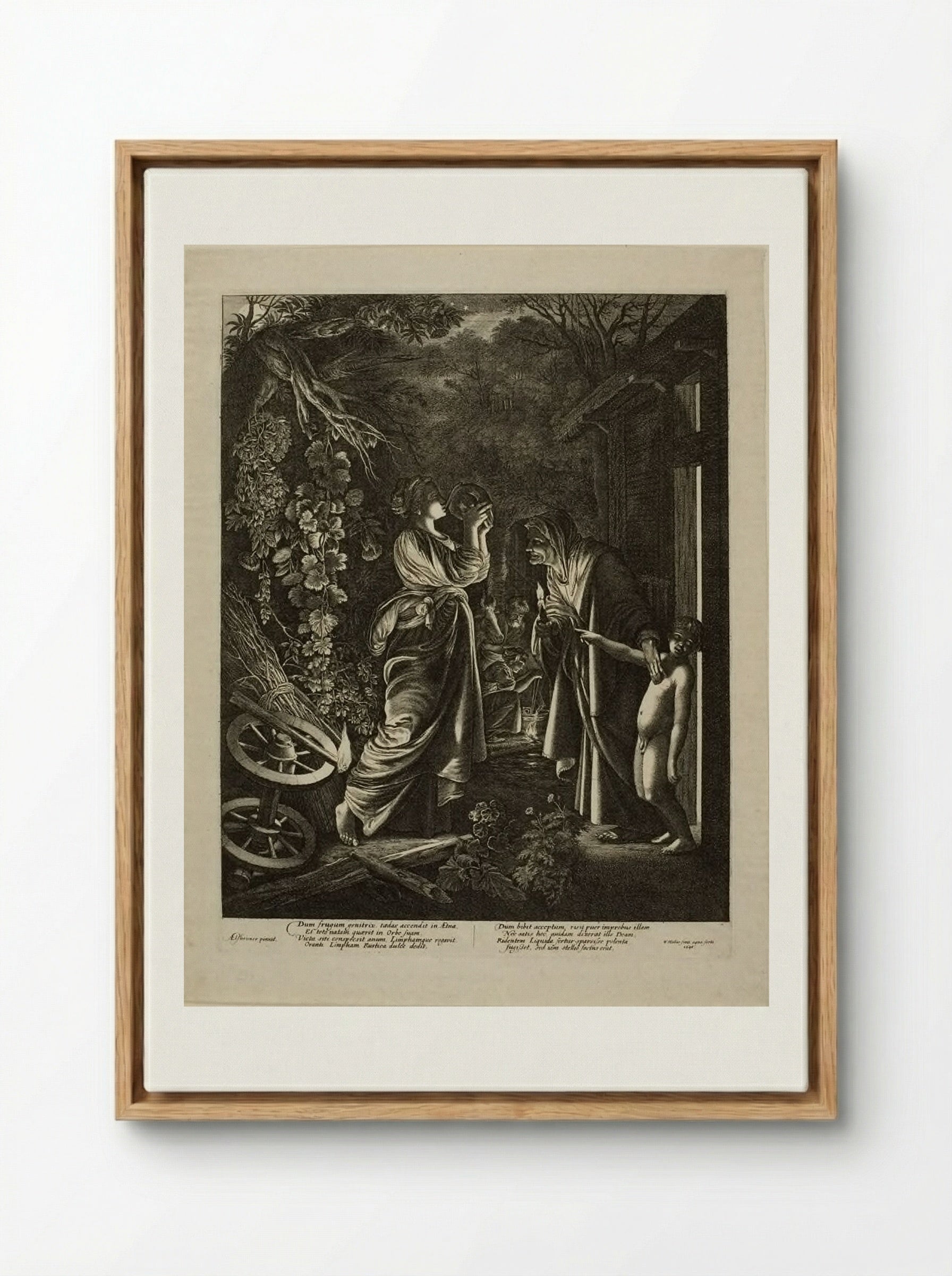 Mocking of Ceres - Wenceslaus Hollar - Framed Canvas Wood