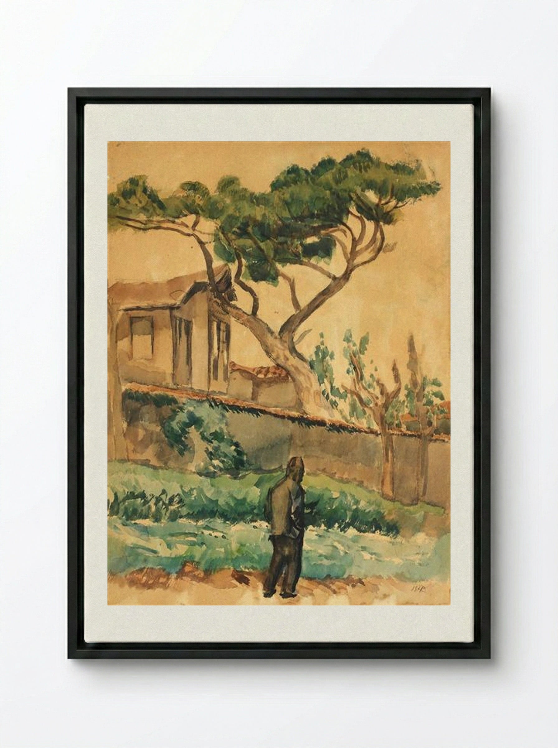 Oriental Landscape - Iosif Iser - Framed Canvas Black