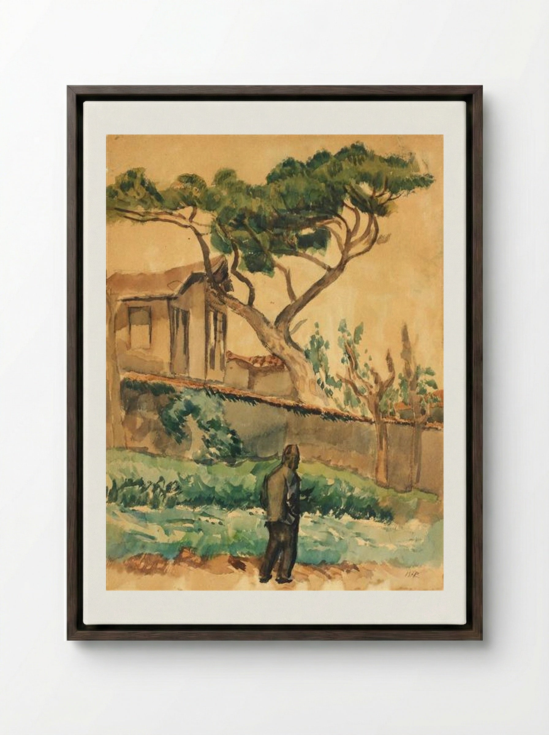 Oriental Landscape - Iosif Iser - Framed Canvas Dark Wood