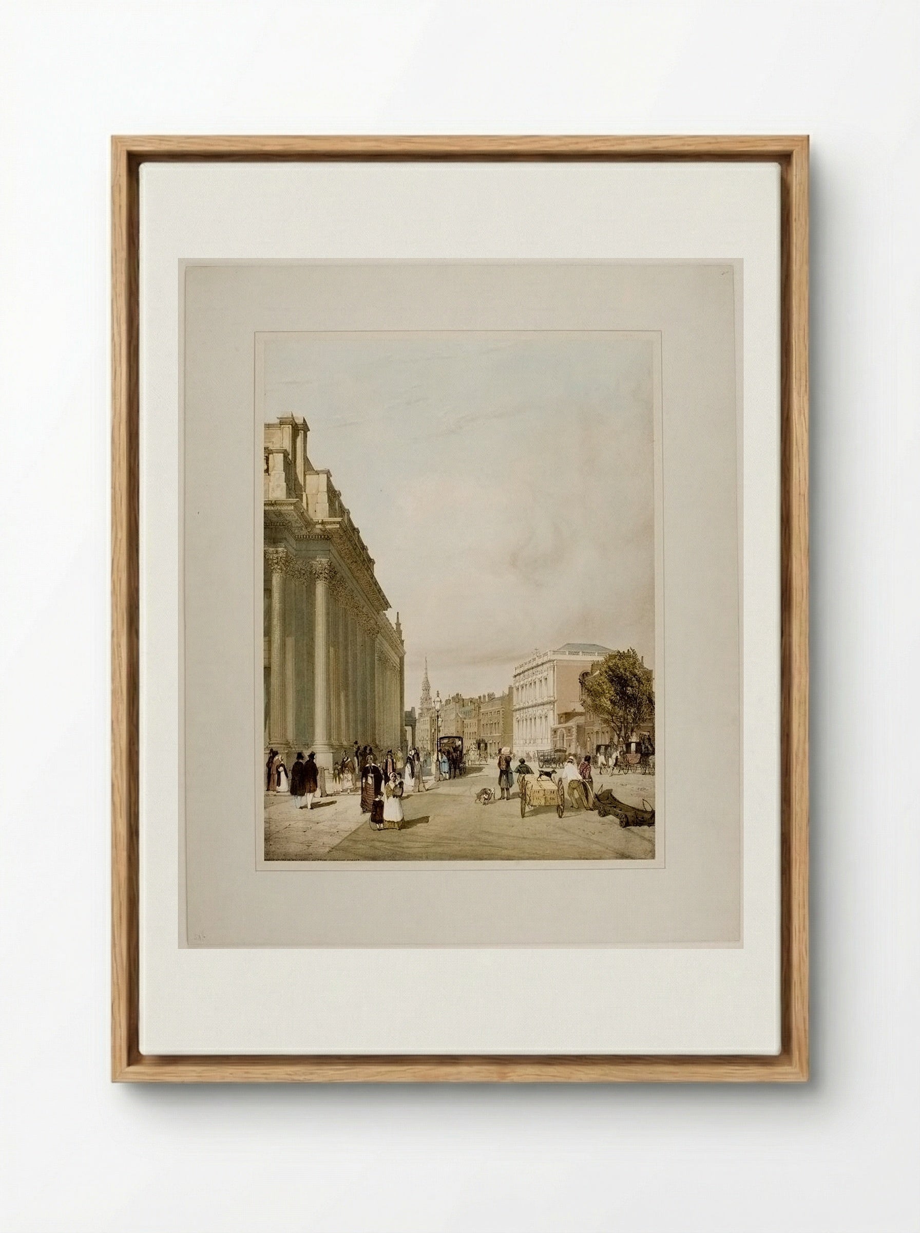 Board of Trade, Whitehall, etc... from Downing Street - Thomas Shotter Boys - Framed Canvas Wood