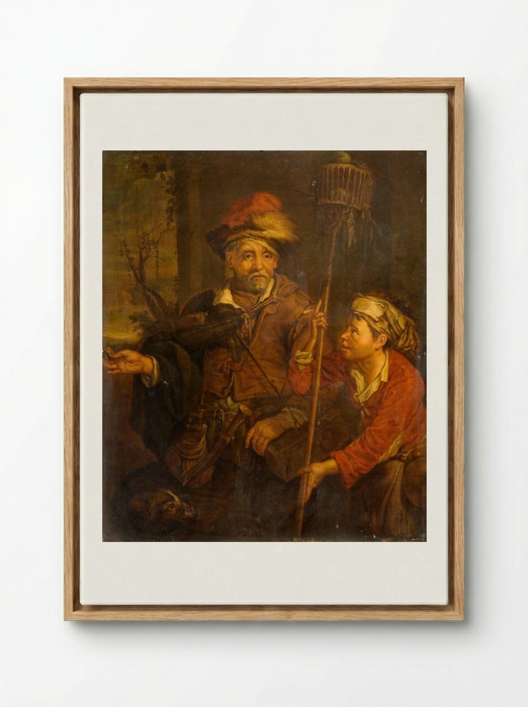 The Rat Catcher - Cornelis Visscher - Framed Canvas Wood