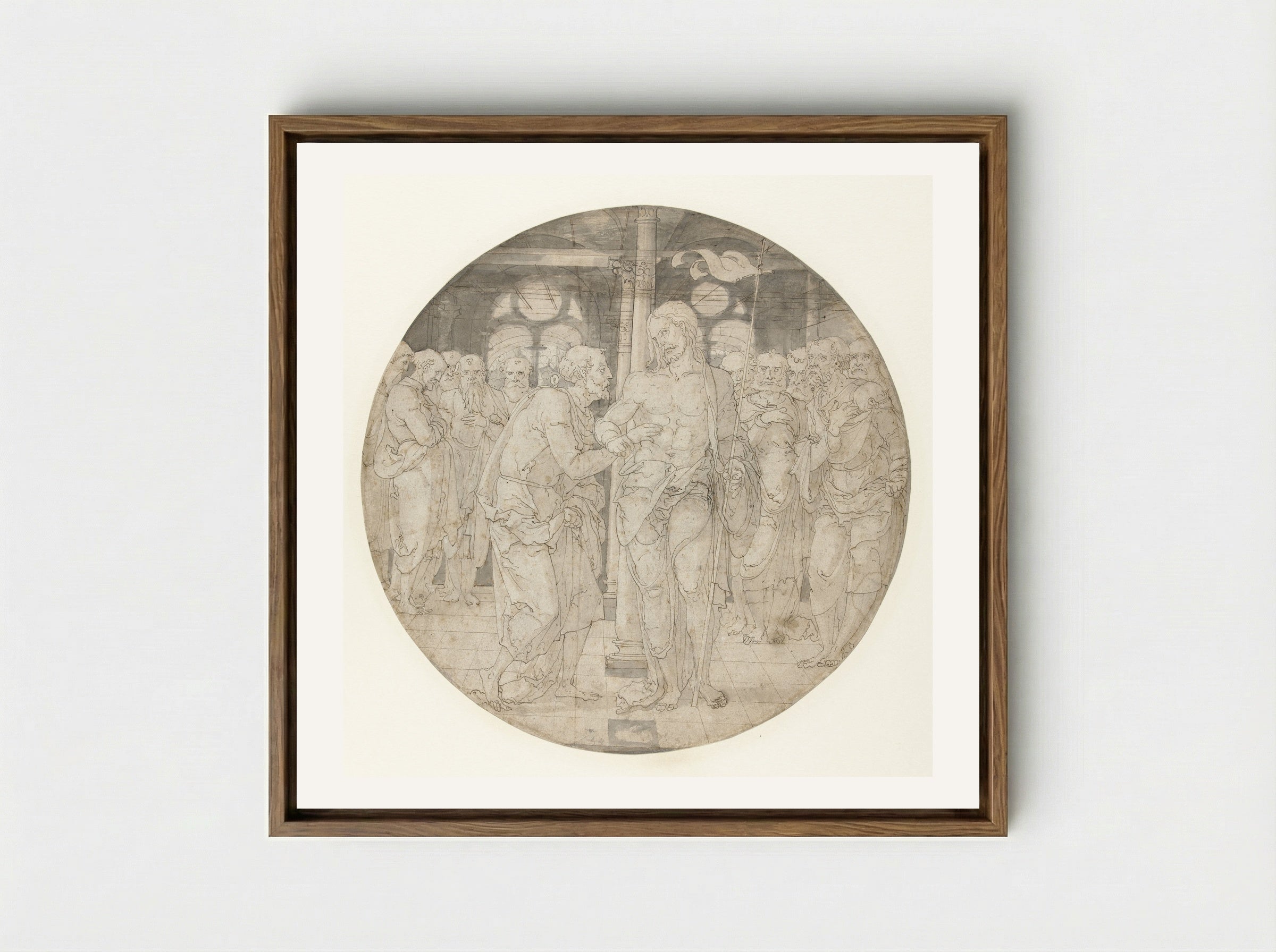 The Incredulity of Saint Thomas - Nicolaas Hogenberg - Framed Canvas Wood
