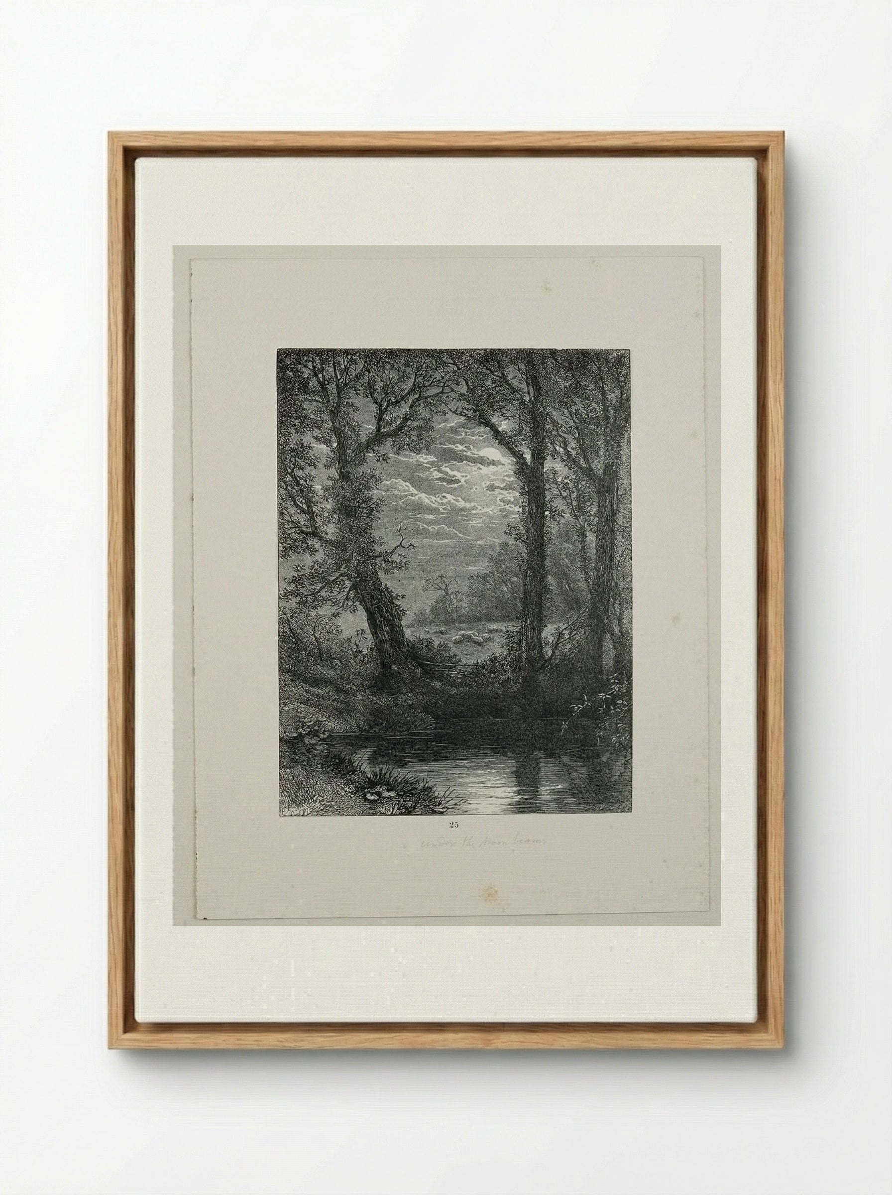 Under the Moonbeams - Edward Dalziel - Framed Canvas Wood