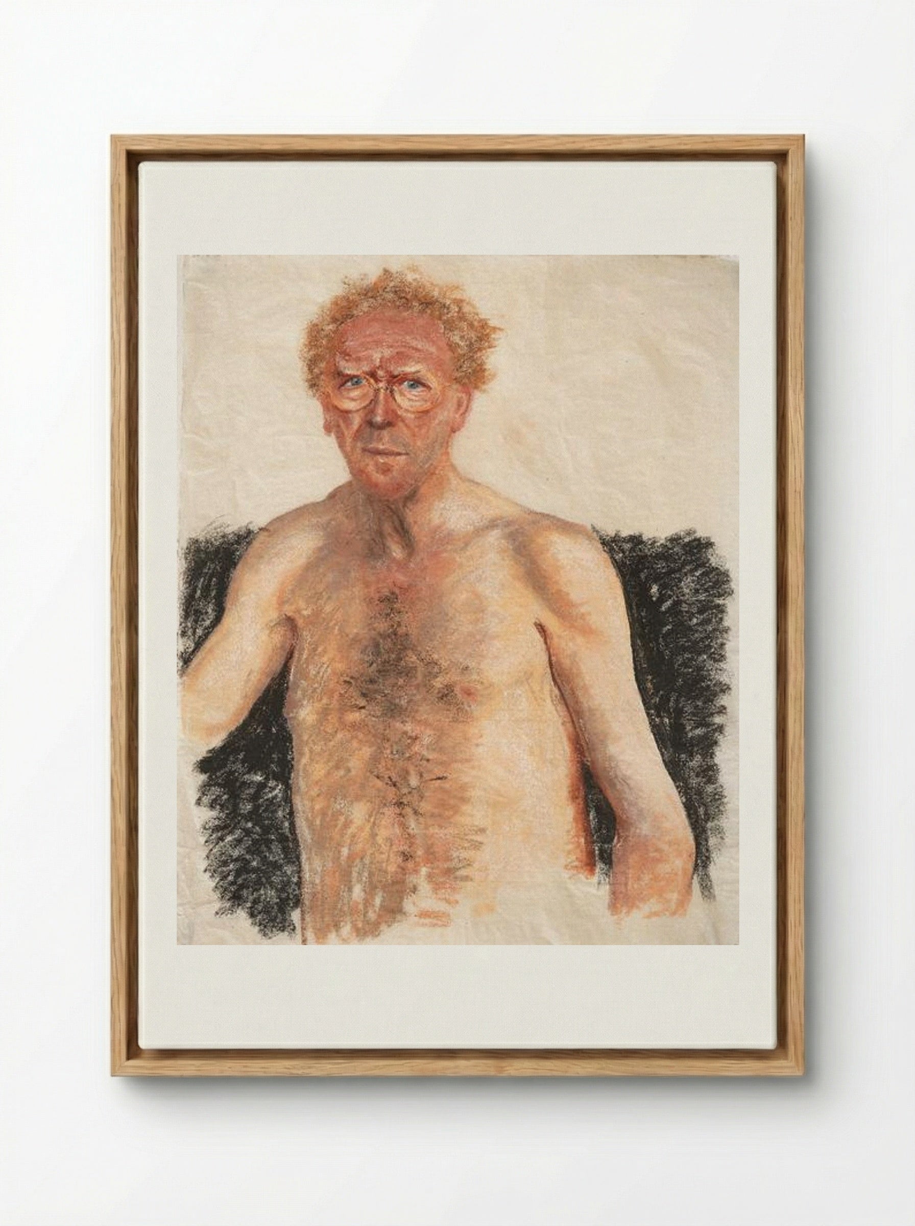 Self-Portrait Nude Torso - Avigdor Arikha - Framed Canvas Wood