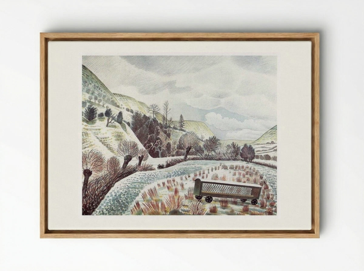 New Year's Snow - Eric Ravilious - Framed Canvas Wood