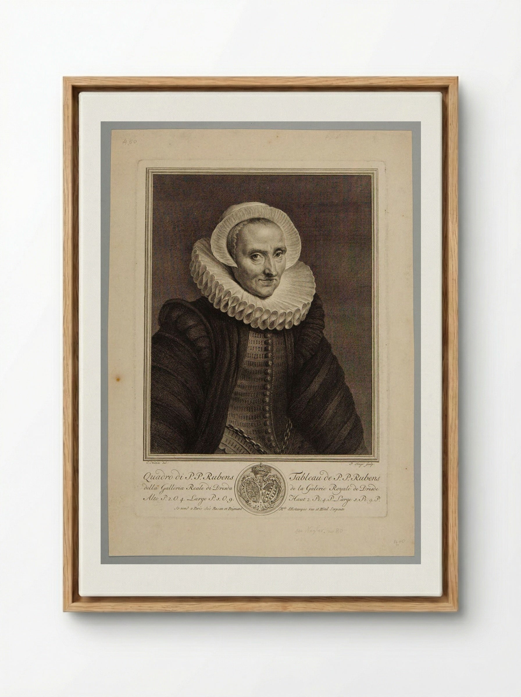 A Woman (After Peter Paul Rubens) - Pieter Tanjé - Framed Canvas Wood