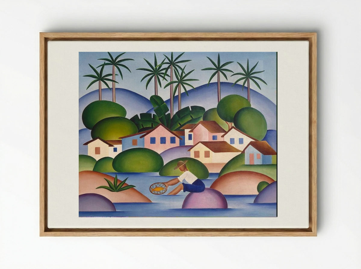 An Angler - Tarsila do Amaral - Framed Canvas Wood