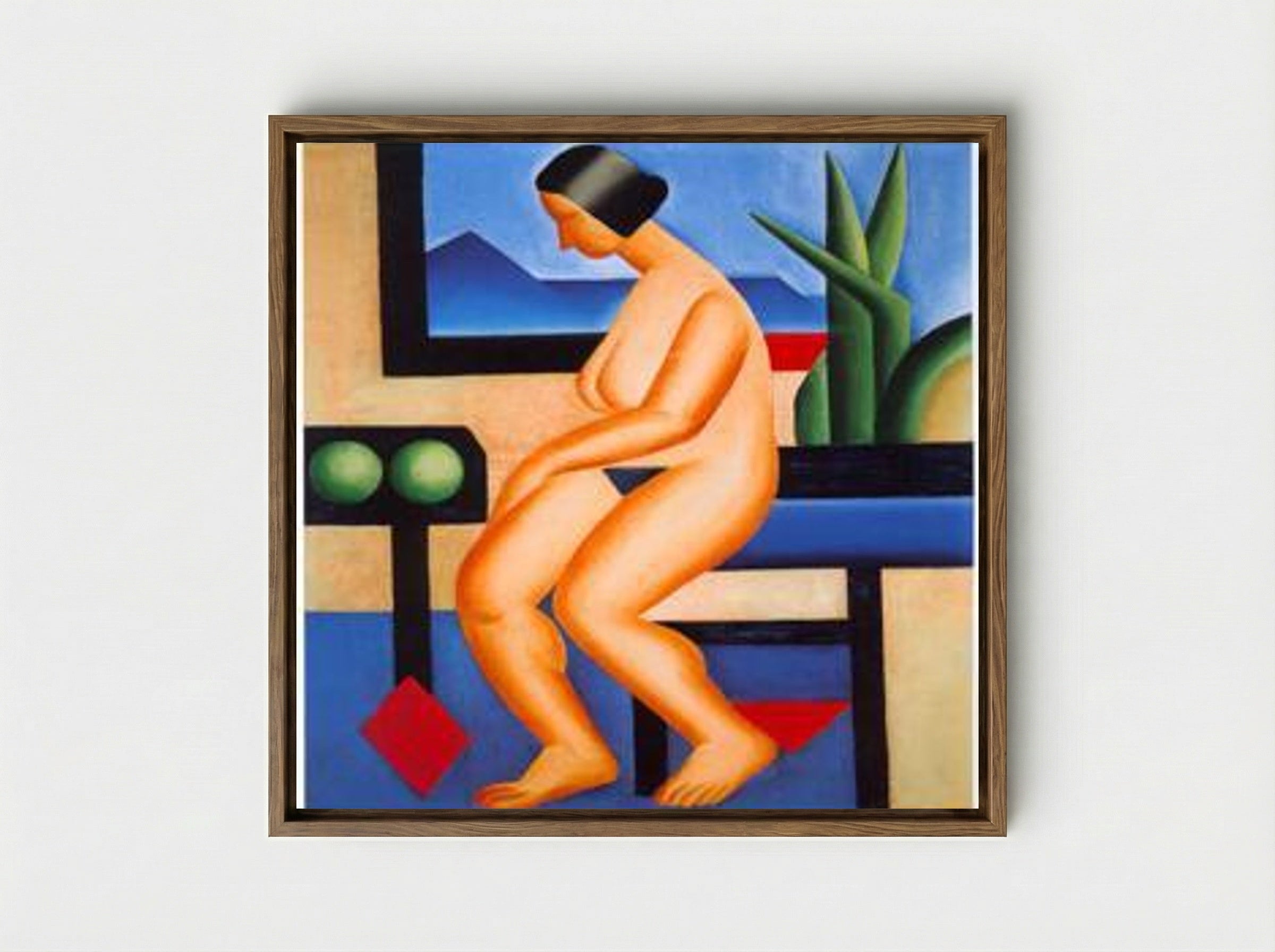 Nu - Tarsila do Amaral - Framed Canvas Wood