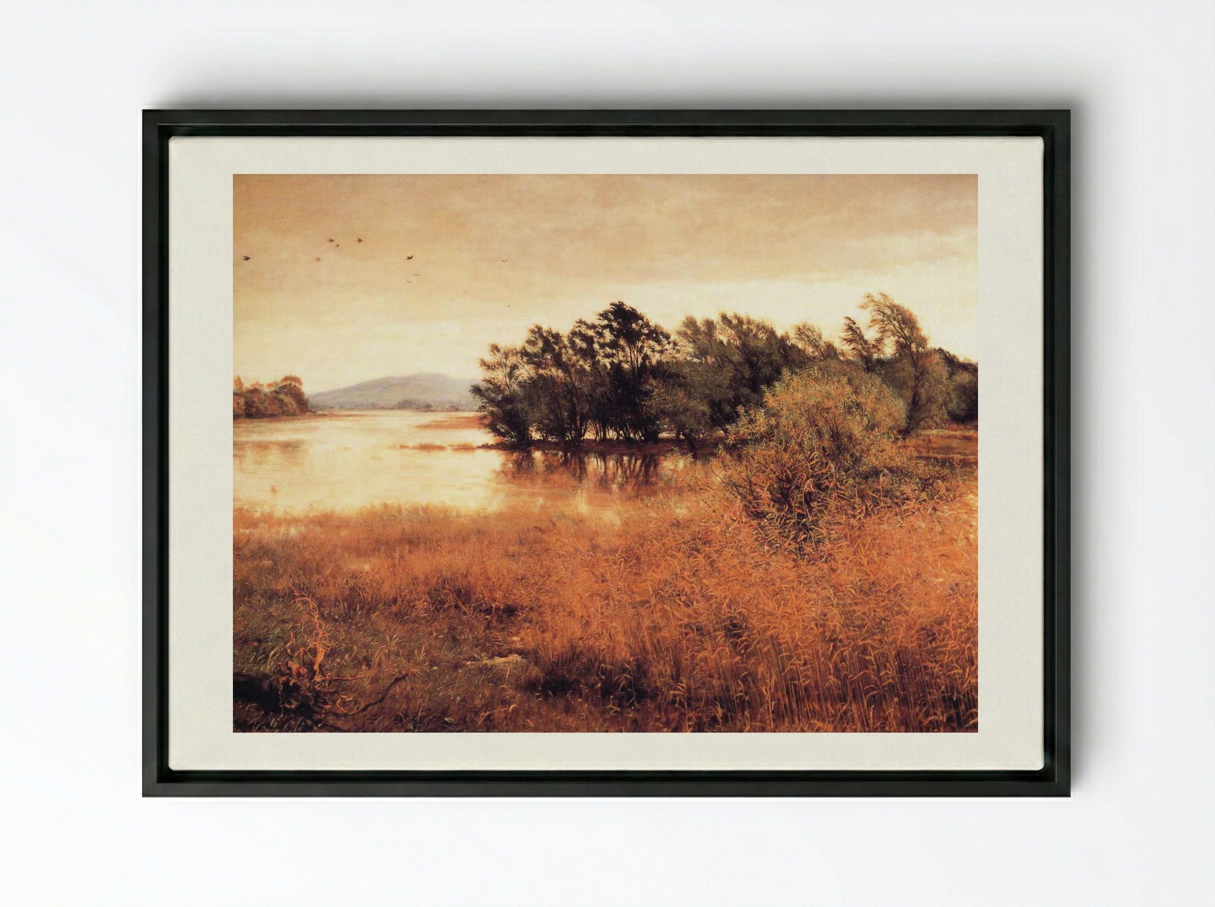 Chill October - John Everett Millais - Framed Canvas Black